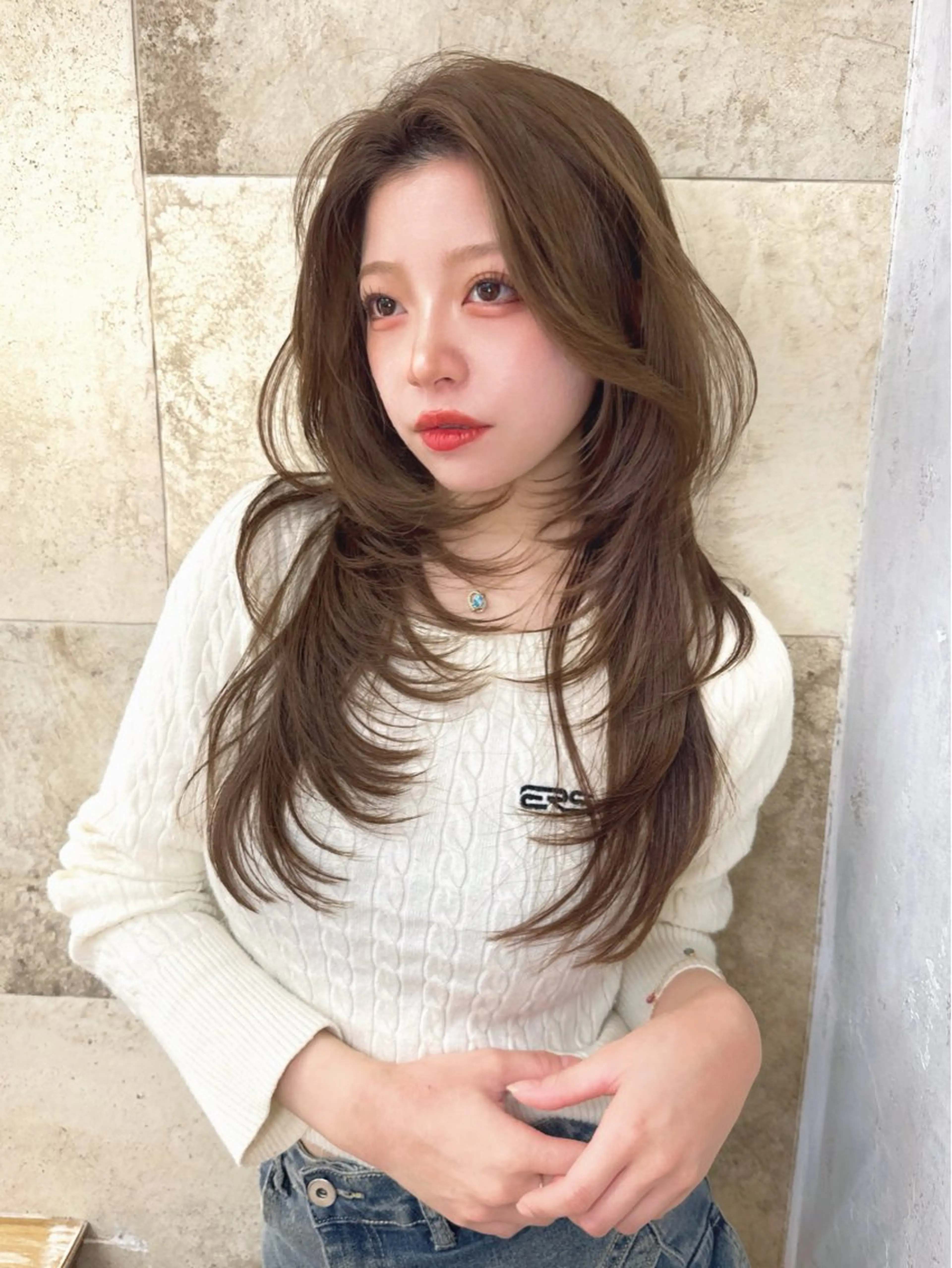 ロング カット ヘアカラー トリートメント 荻野 峻輔/レイヤー /透明感カラーのヘアスタイル