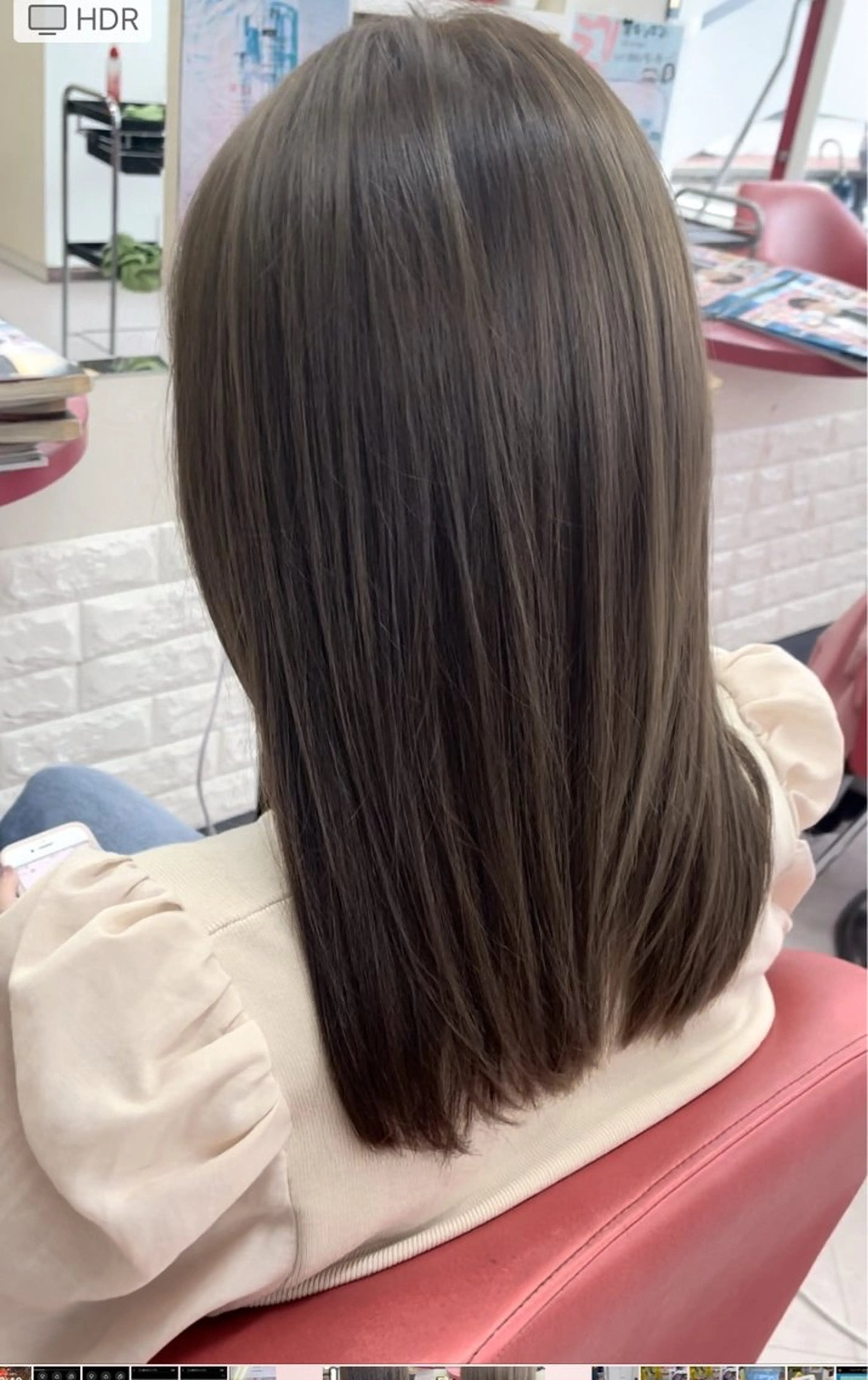 セミロング カラー ナカジマ美容室東鯖江 kaoriのヘアスタイル