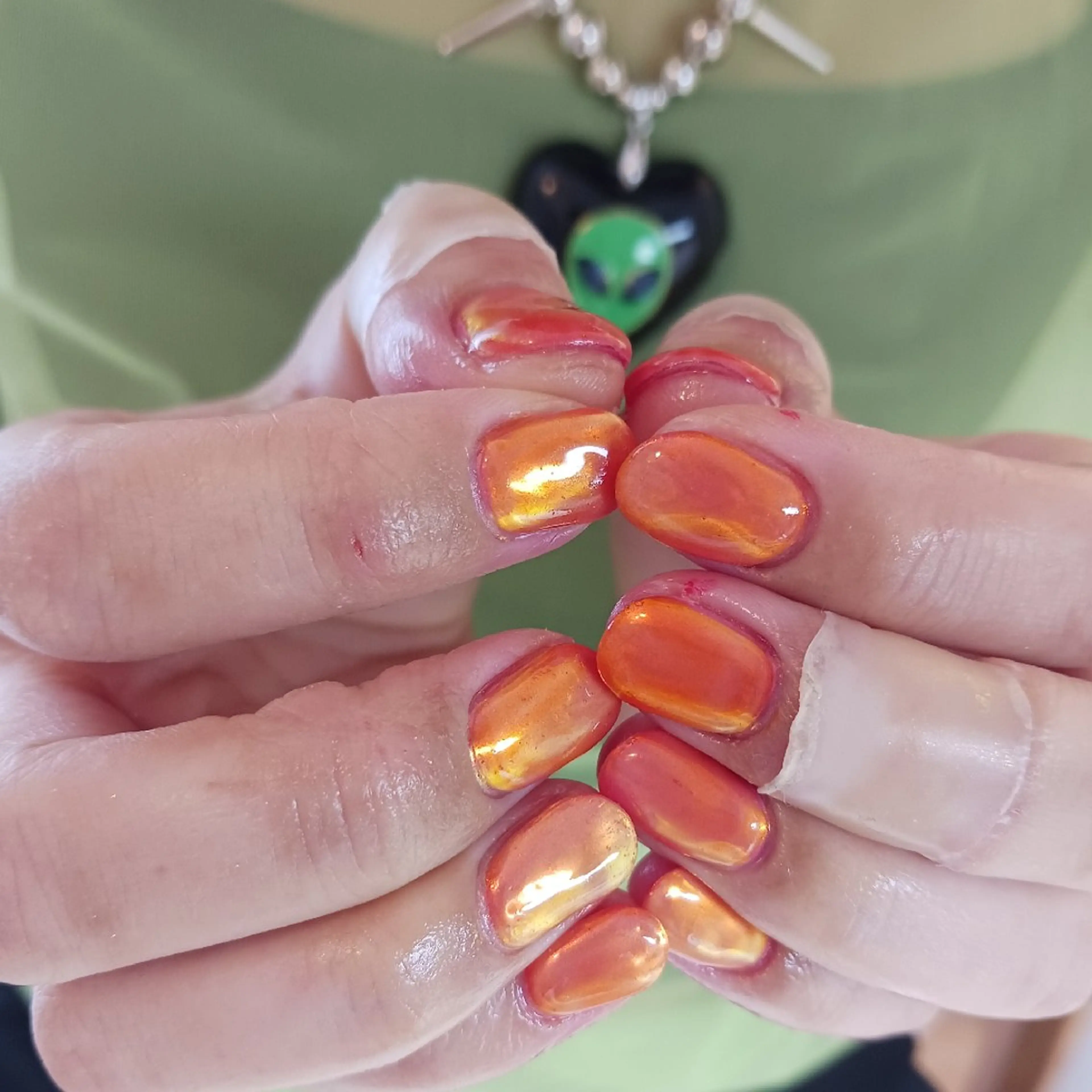 ネイル オーロラネイル 氷ネイル・うるうるネイル ミラーネイル 持ち込み ワンカラーネイル ハンドネイル owlnail /持込みデザイン専門のネイルデザイン