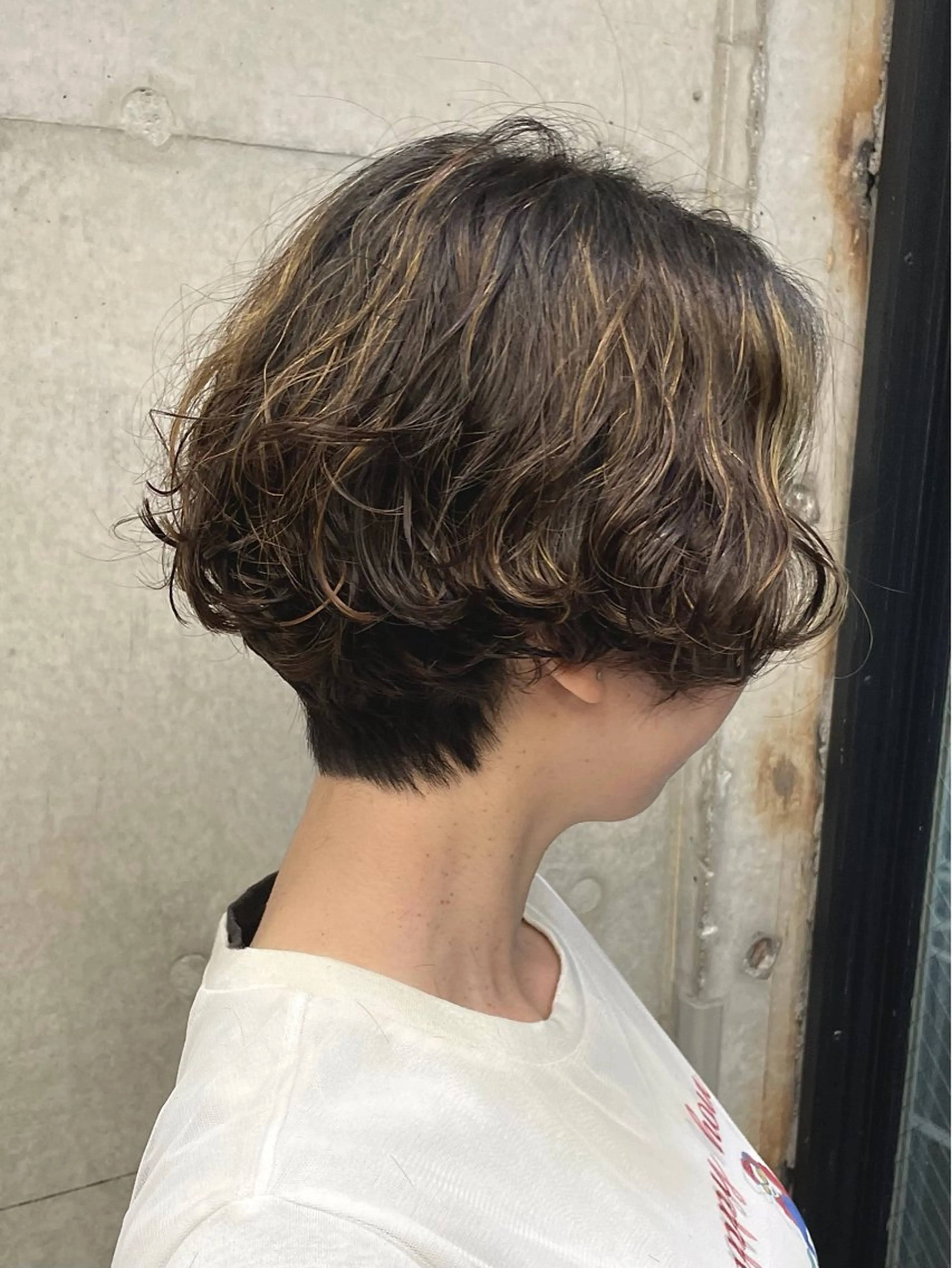 ミディアム パーマ 西大島美容師 渡部仁太のヘアスタイル