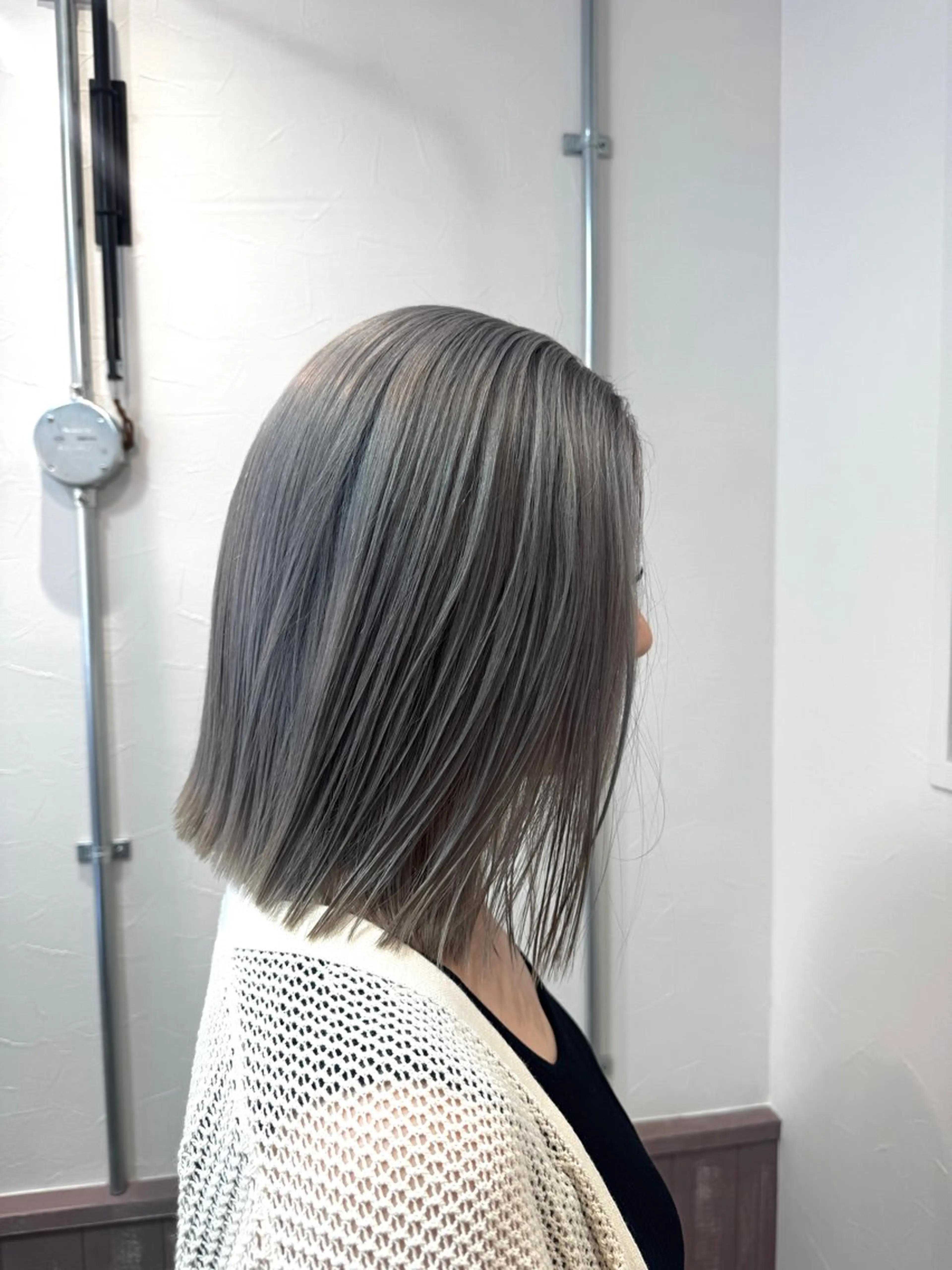 ミディアム カラー ブリーチ カット ヘアカラー トリートメント 矢場町/ダブルカラー /レイヤー/アリサのヘアスタイル