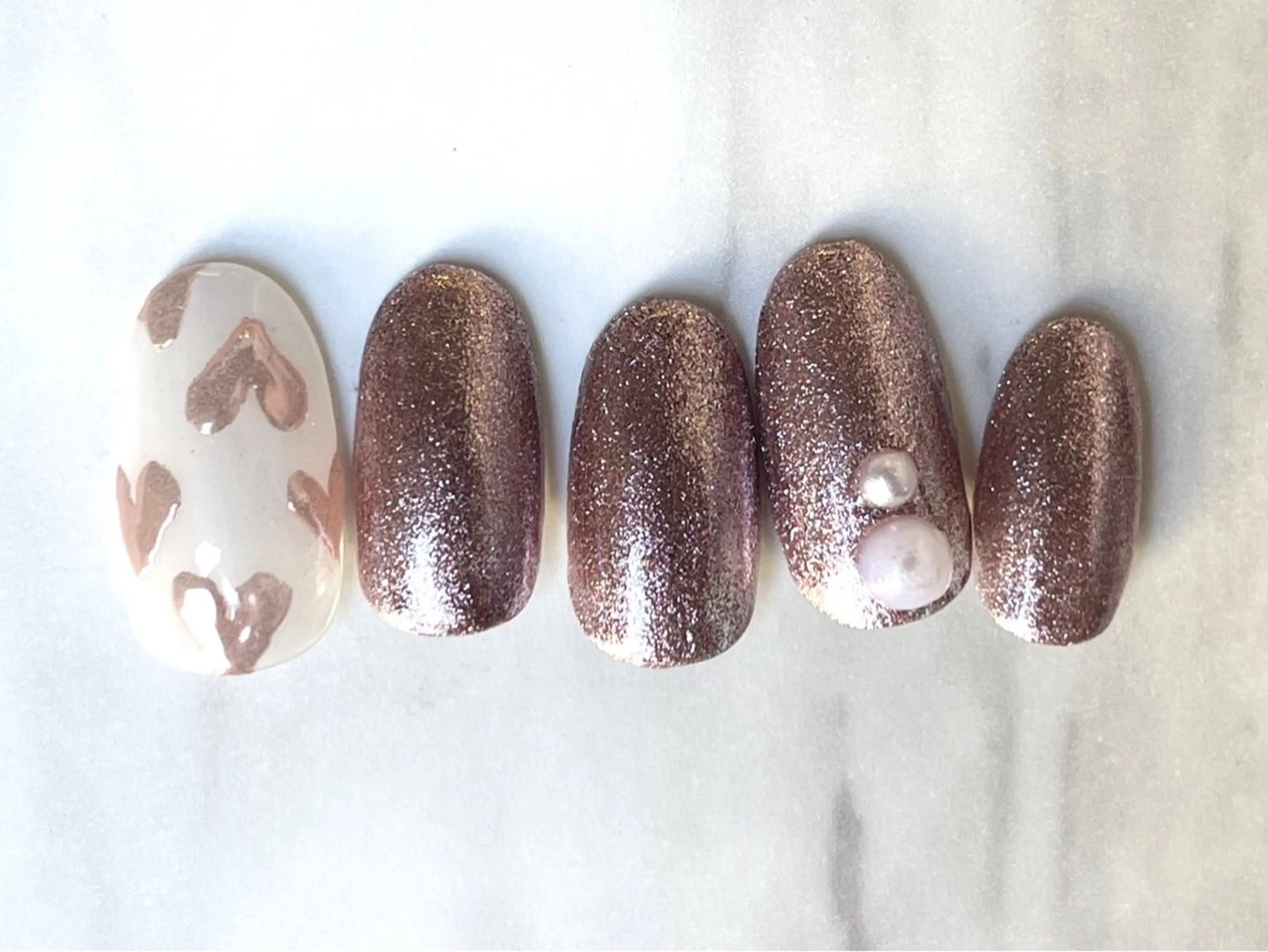 ロング ハンドネイル プティリボン 武蔵小金井店のネイルデザイン