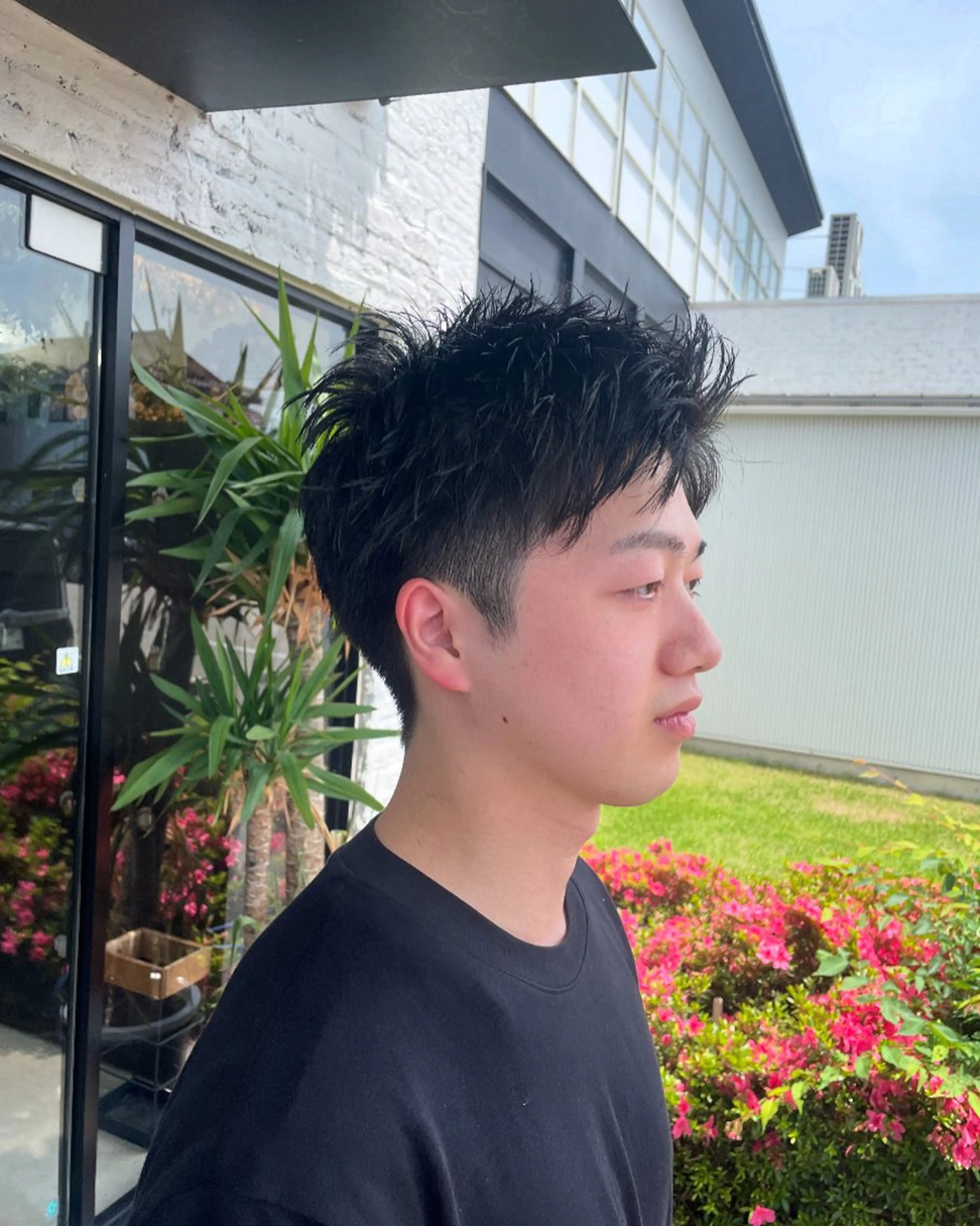 メンズ スパイキーショート 刈り上げ カット テラダ ユウシン西金沢のヘアスタイル