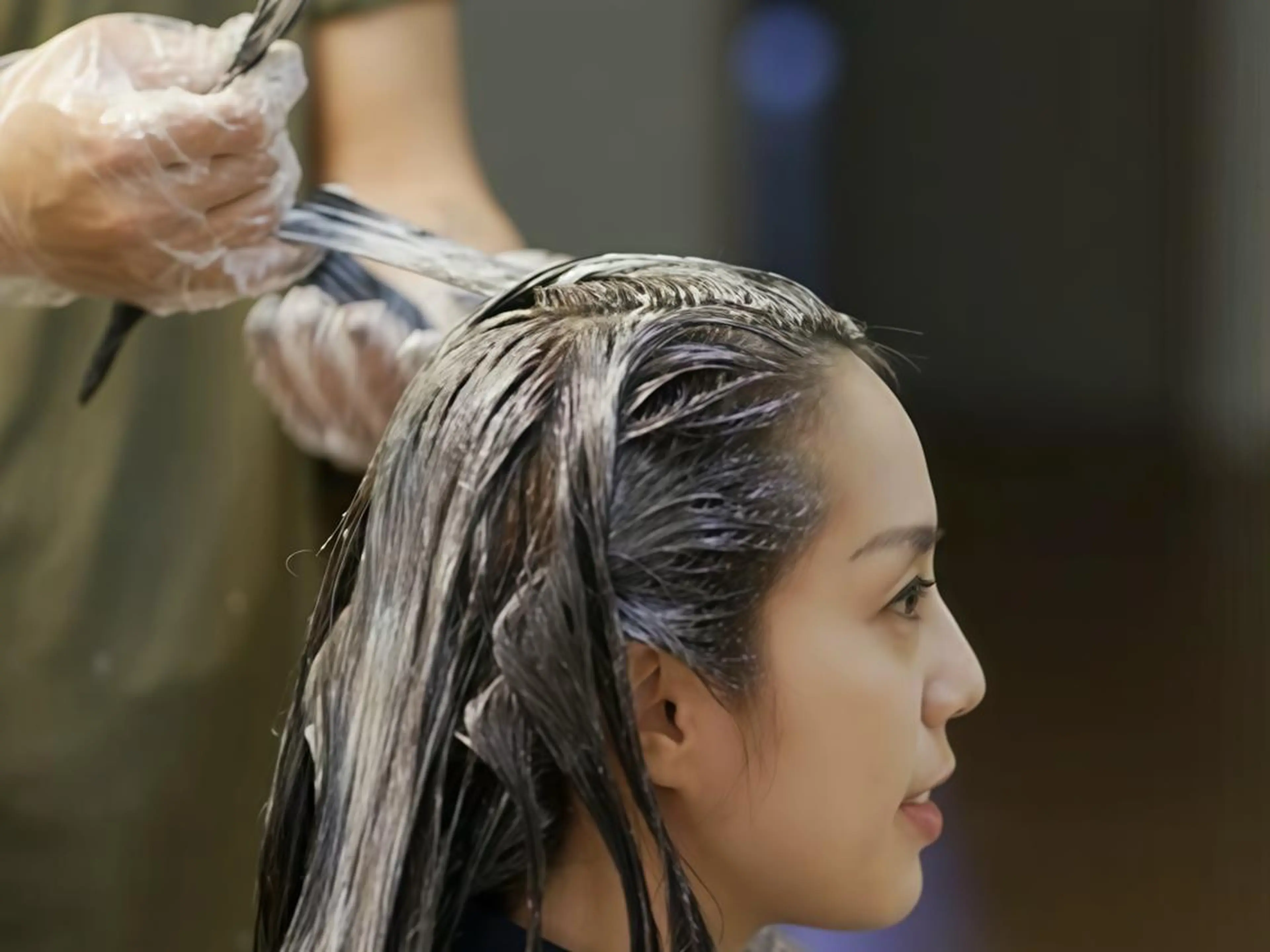 ミディアム カラー ヘアカラー 白髪染め専門店 Recolorなおこのヘアスタイル