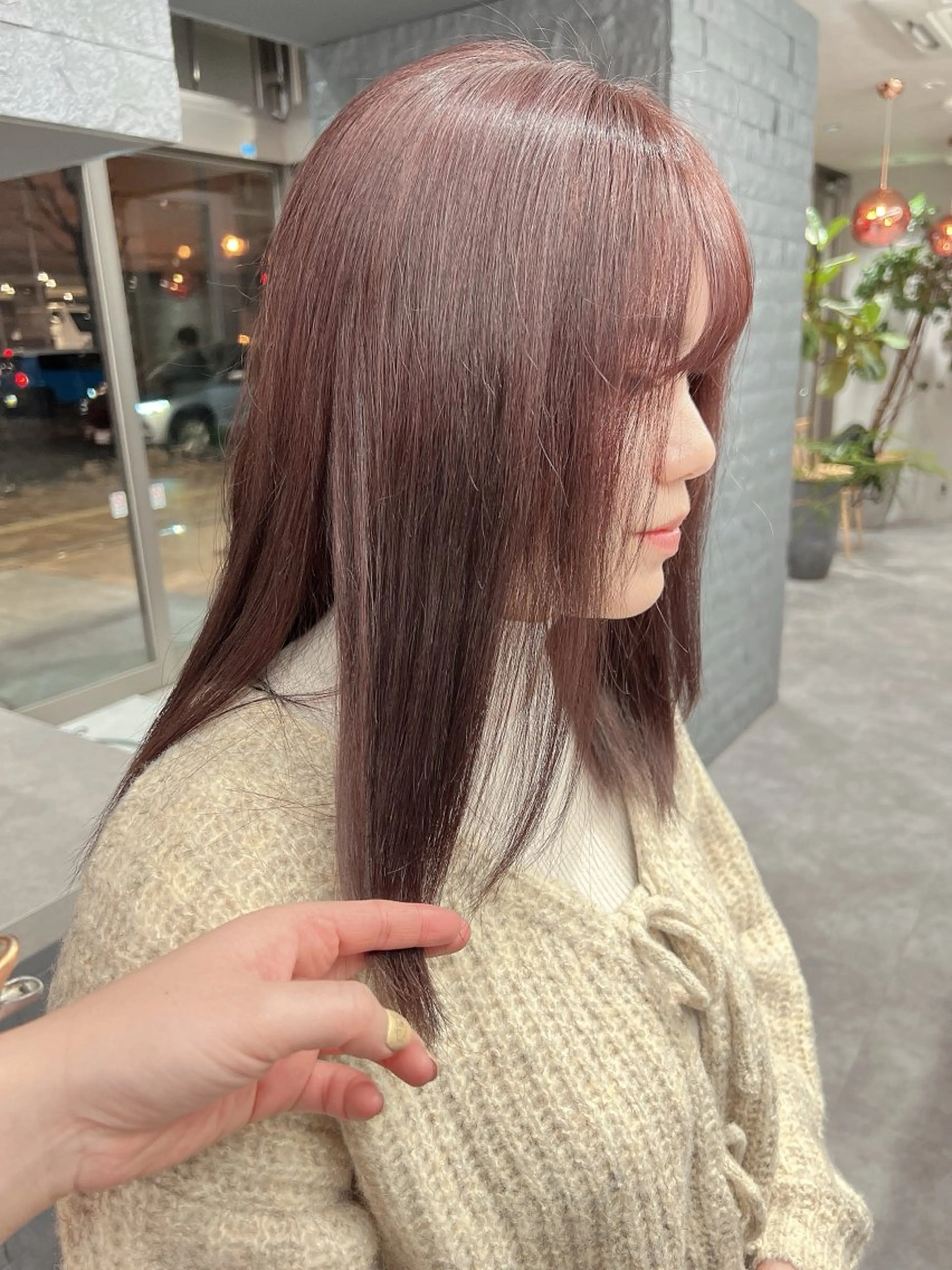 ミディアム カラー たかはし まいのヘアスタイル