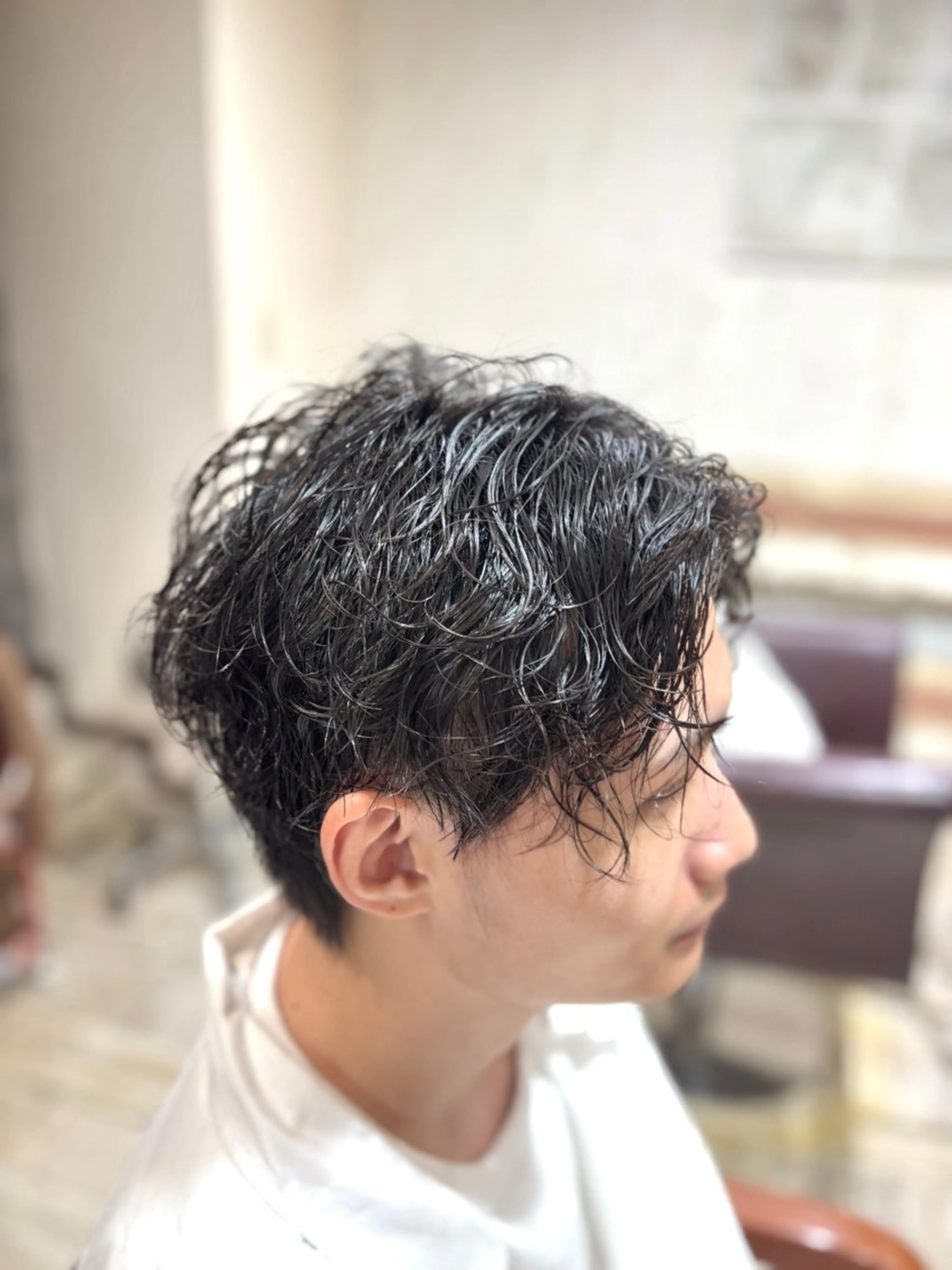 ショート パーマ メンズ メンズパーマ カット パーマ 💥桜木町メンズ専門 💥ルキのヘアスタイル
