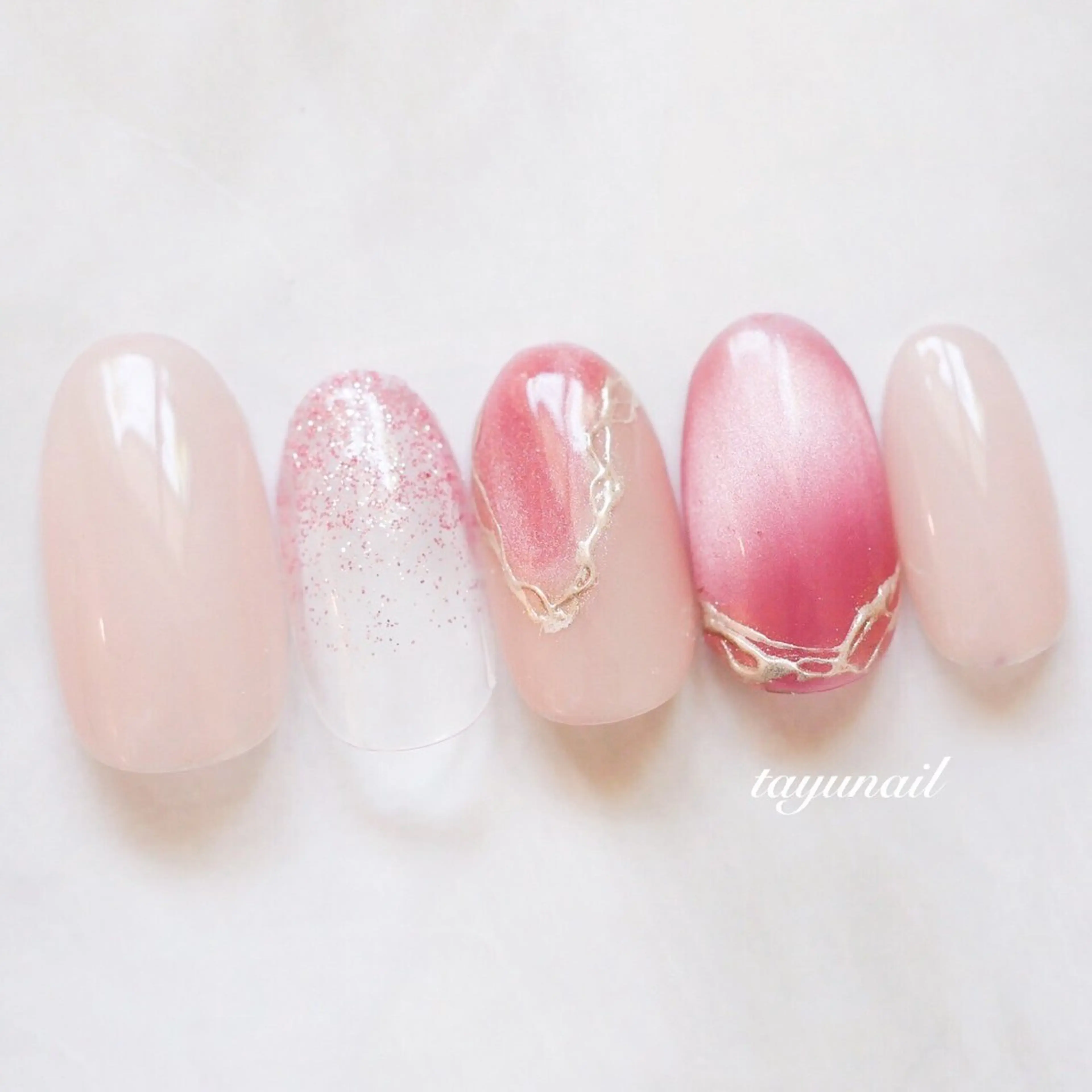 ネイル アートネイル ジェルネイル パラジェル 夏ネイル ハンドネイル ネイルサロン 【たゆnail】のネイルデザイン