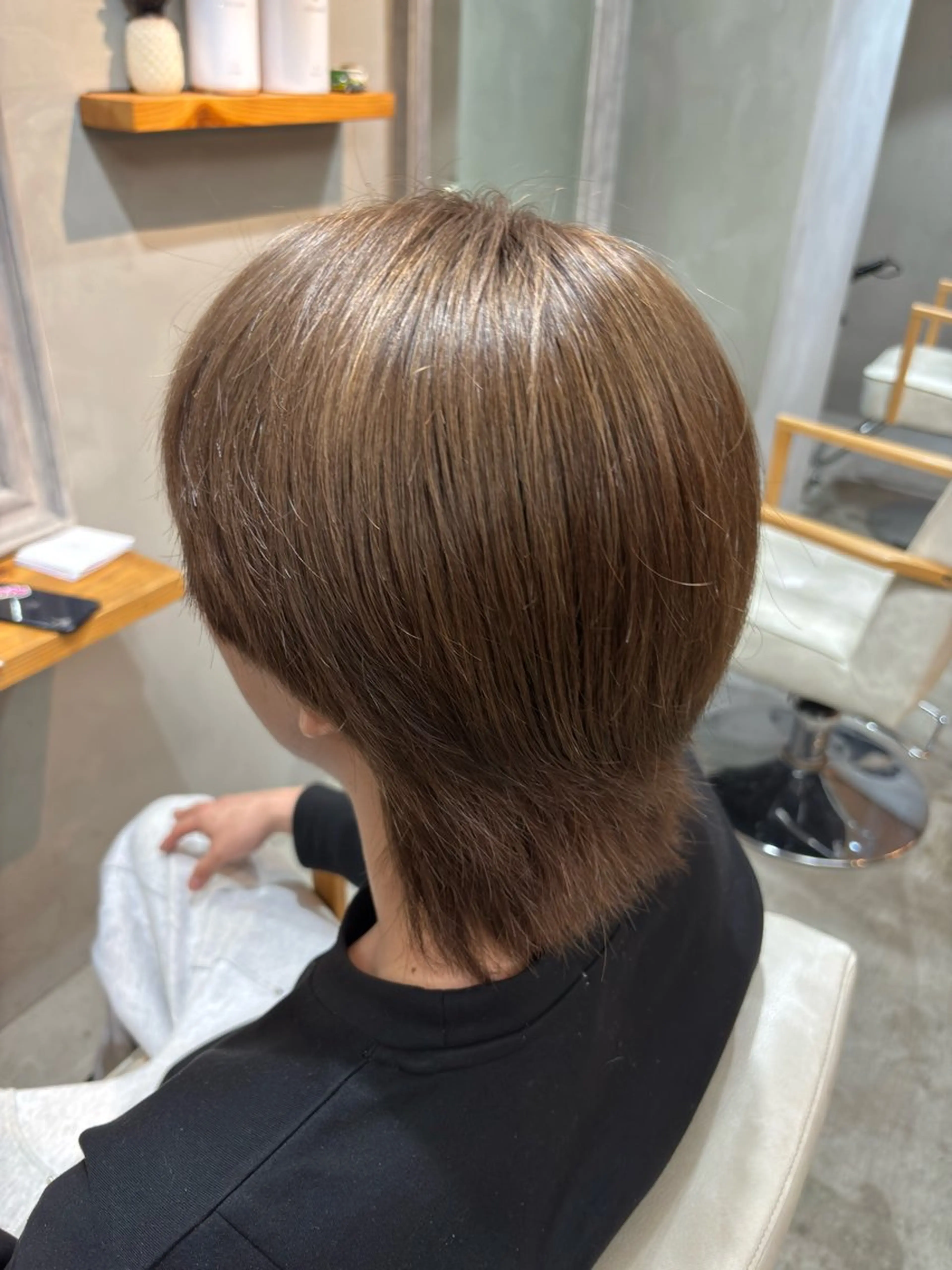 カラー ベージュカラー うえき ひなのヘアスタイル