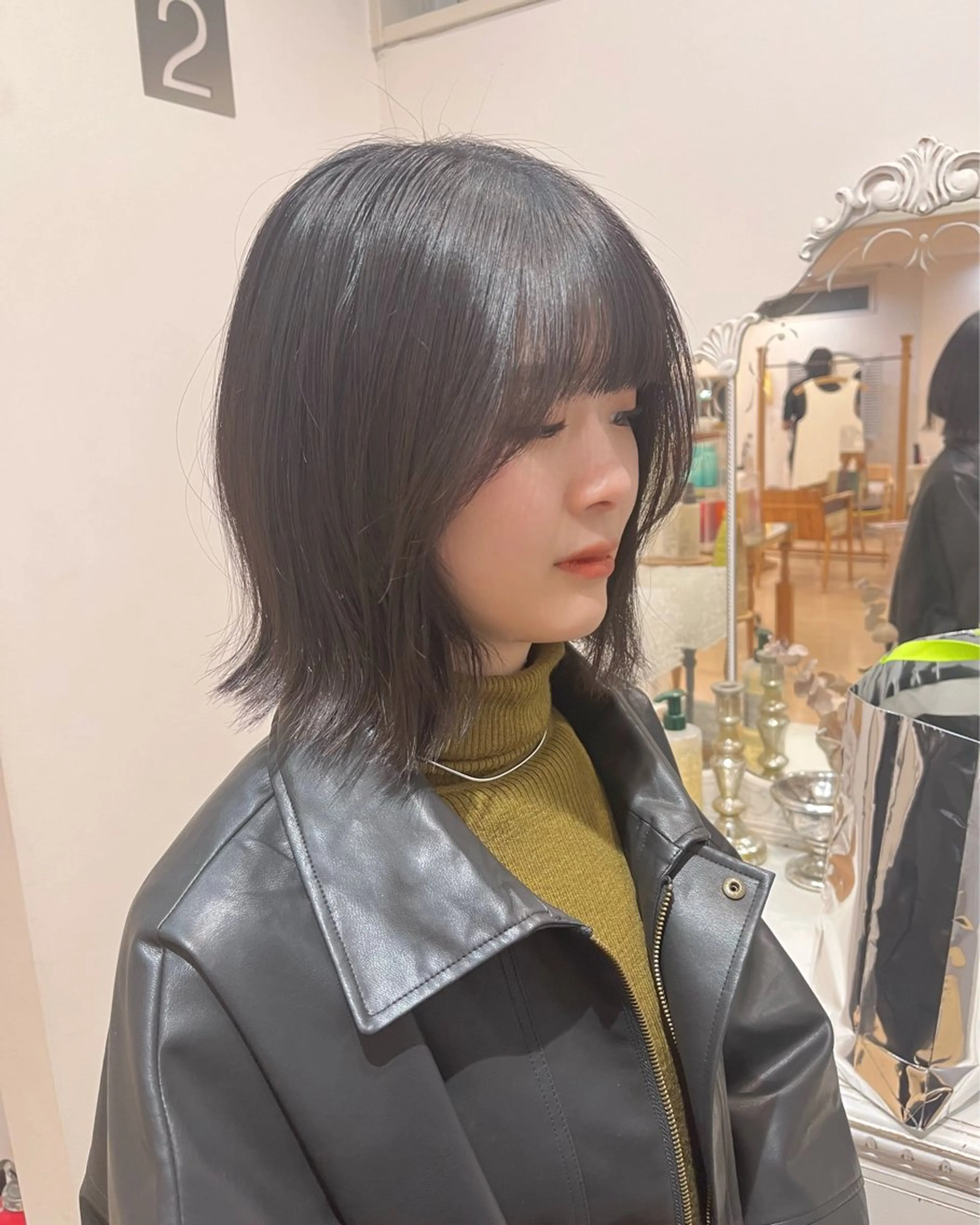 ショート ボブ くびれヘア 顔周りカット 韓国風ヘア レイヤーカット カット トリートメント LUNA🌙韓国ヘア 🌙レイヤーカットのヘアスタイル