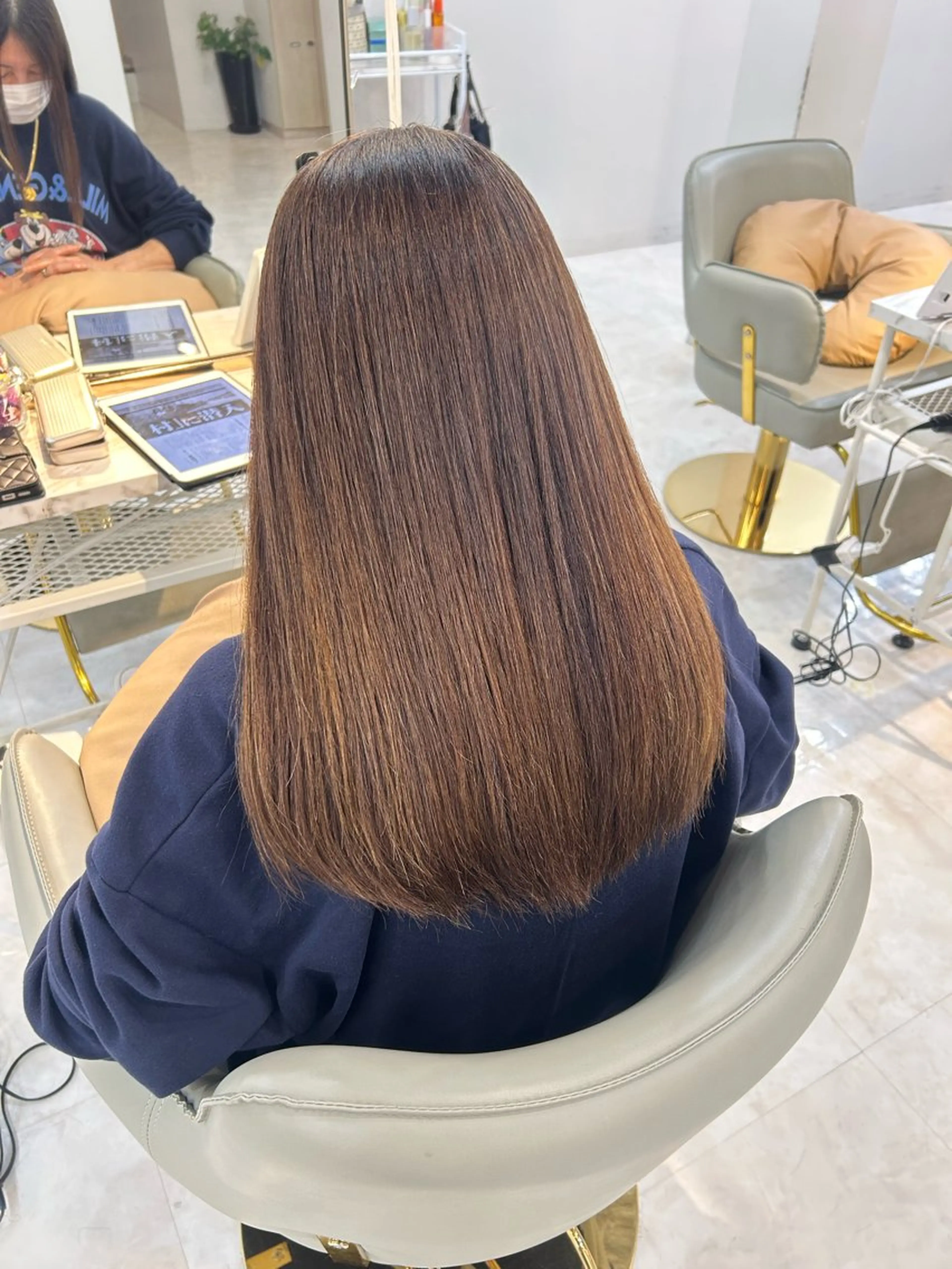 ロング 縮毛矯正 縮毛矯正 柔らかカラー🤎 luna🧸🤎のヘアスタイル