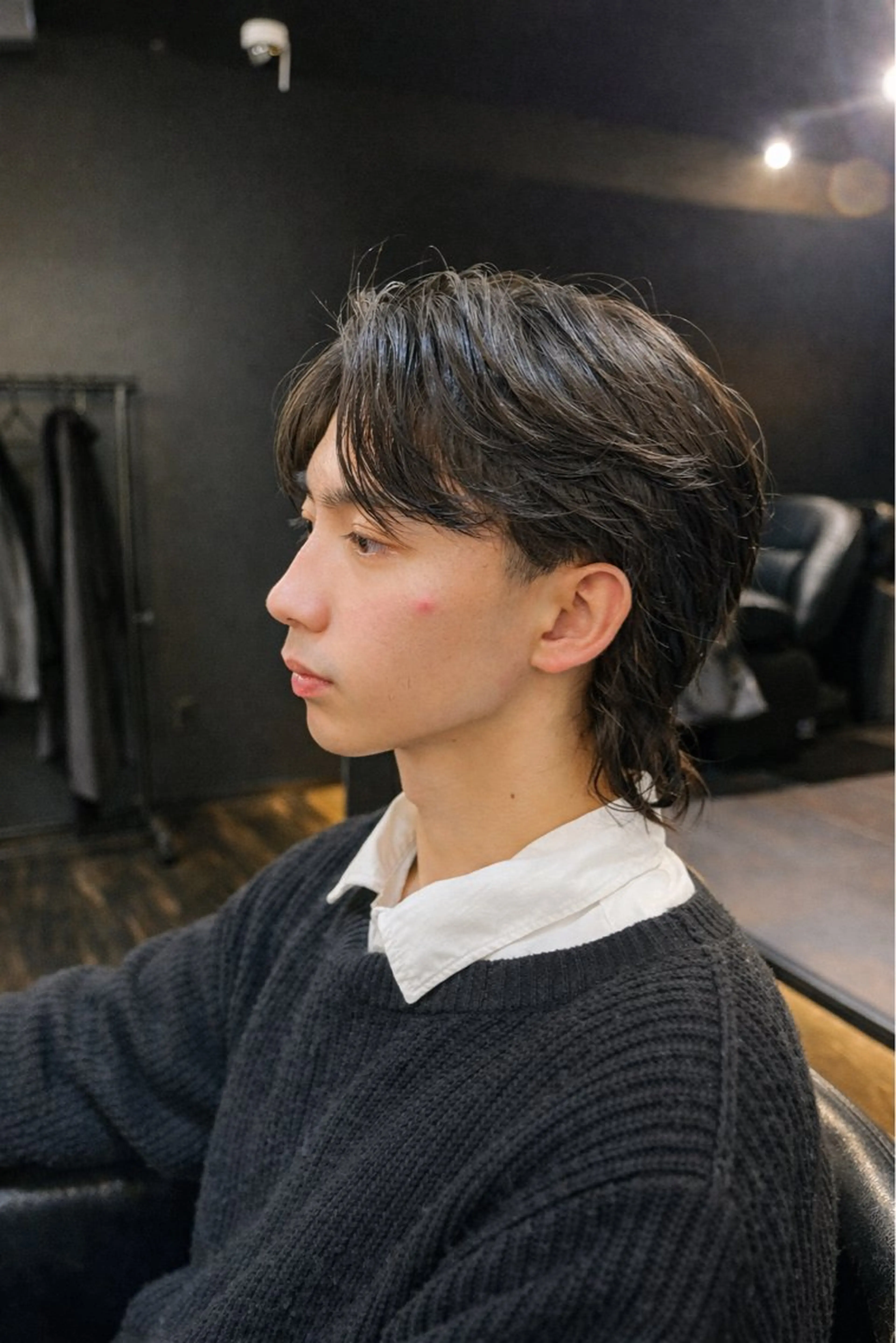 ショート メンズ センターパート メンズウルフカット ウルフカット 齋木 陽輝のヘアスタイル