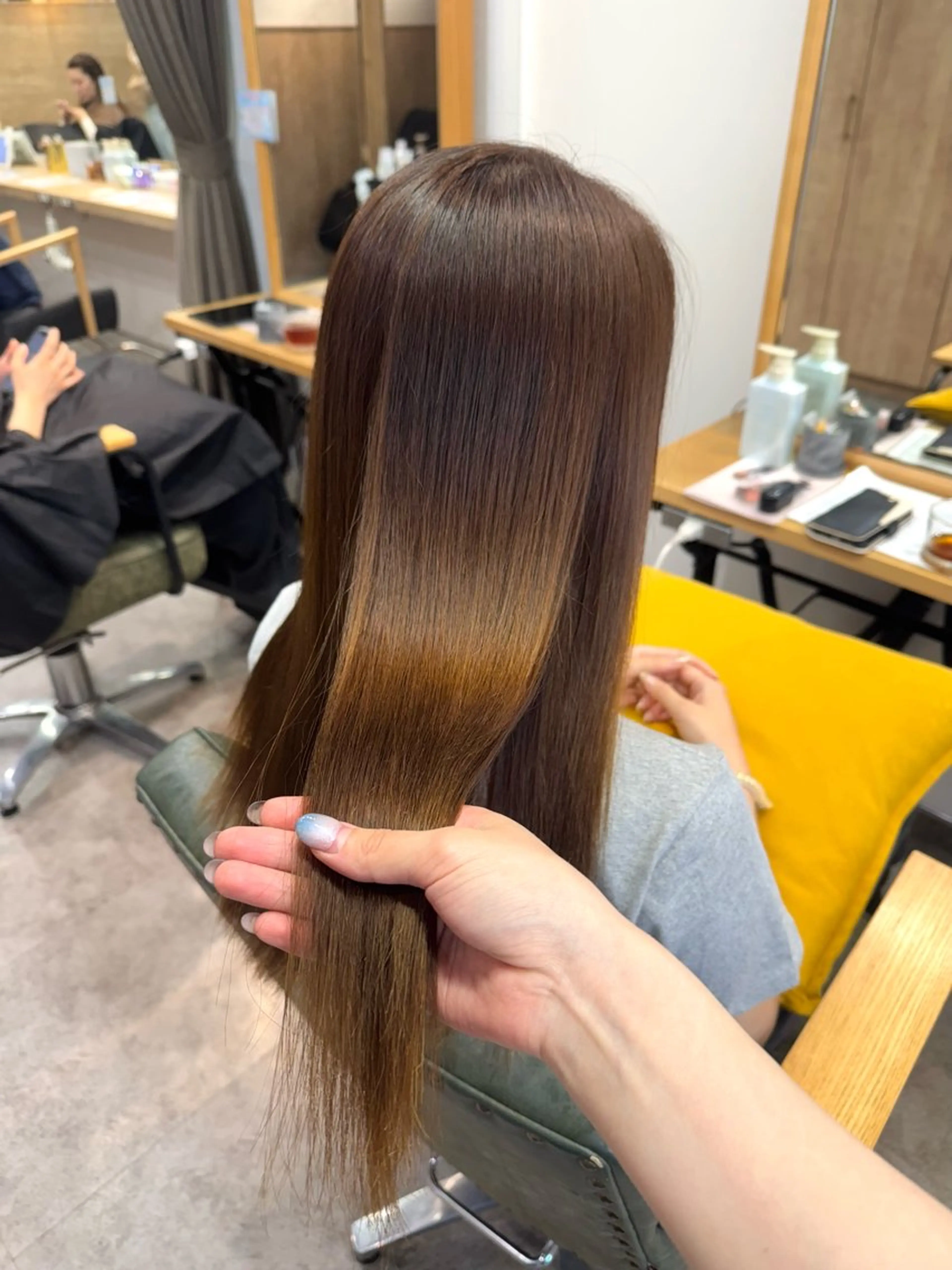 ロング パーマ 髪質改善 縮毛矯正 トリートメント 縮毛矯正/エクステ ヘアアレンジ/ひふみのヘアスタイル