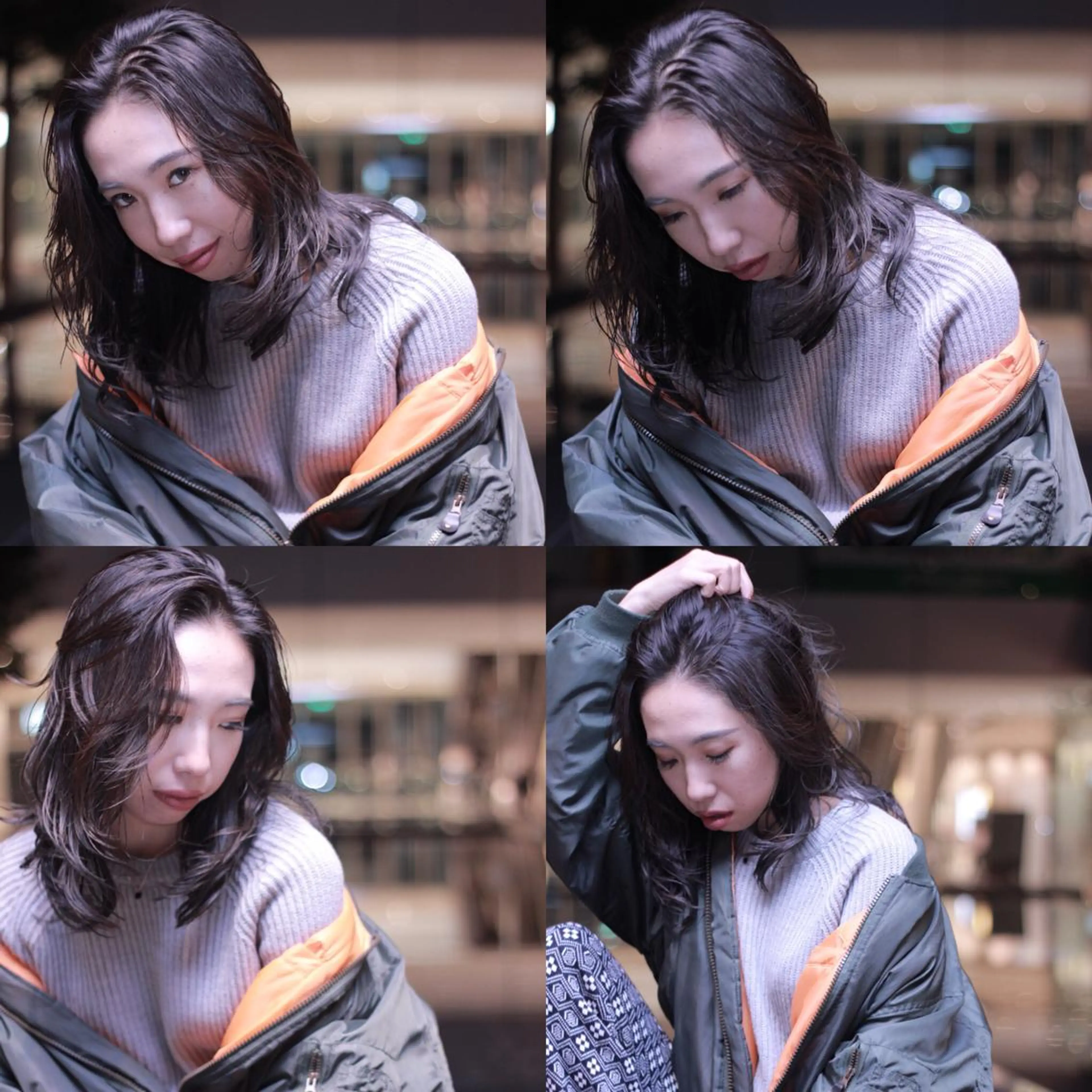 ミディアム カラー 及川 光のヘアスタイル