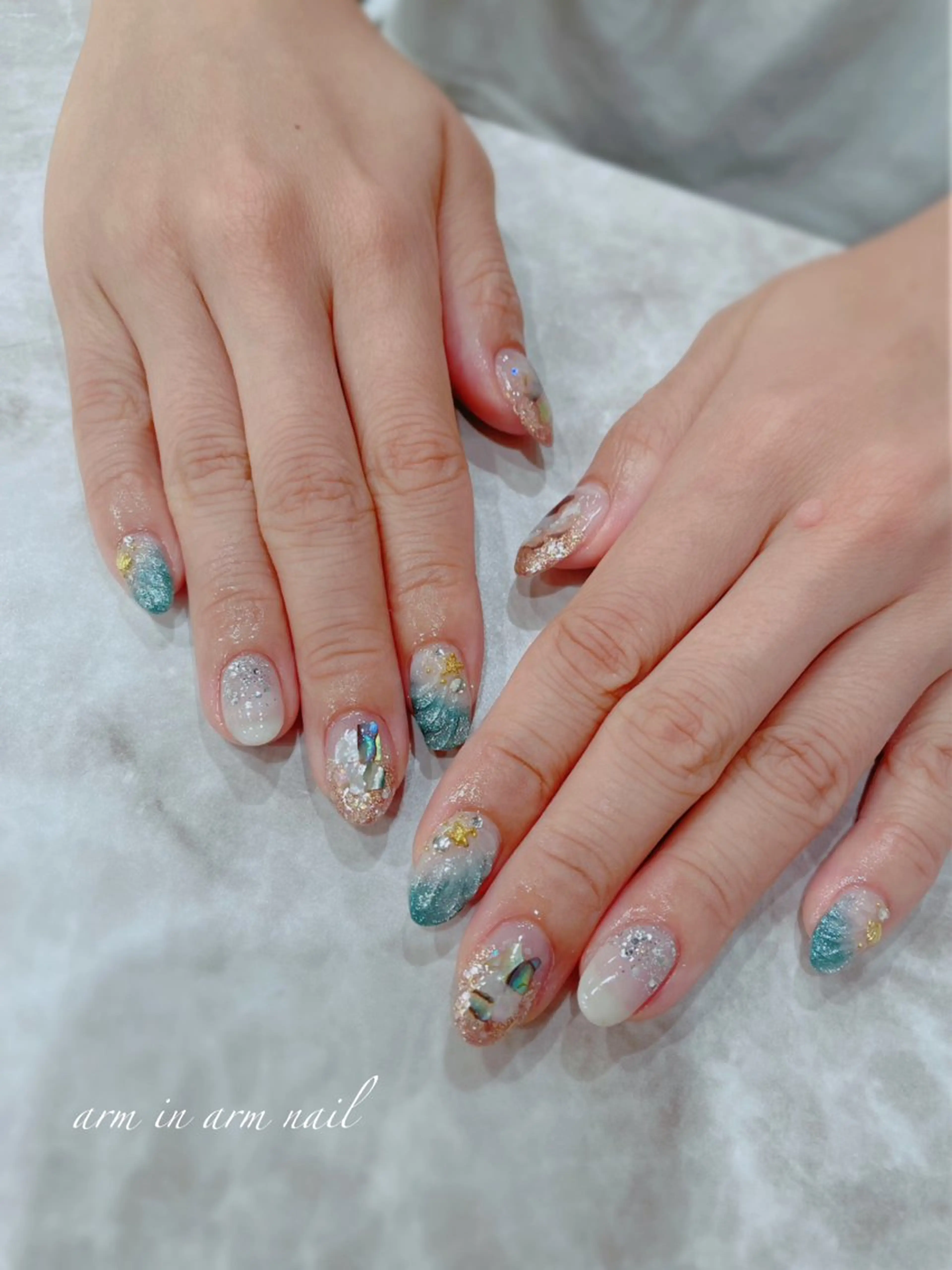 ネイル arm in arm ︎✿Yamamotoのマツエク・マツパデザイン