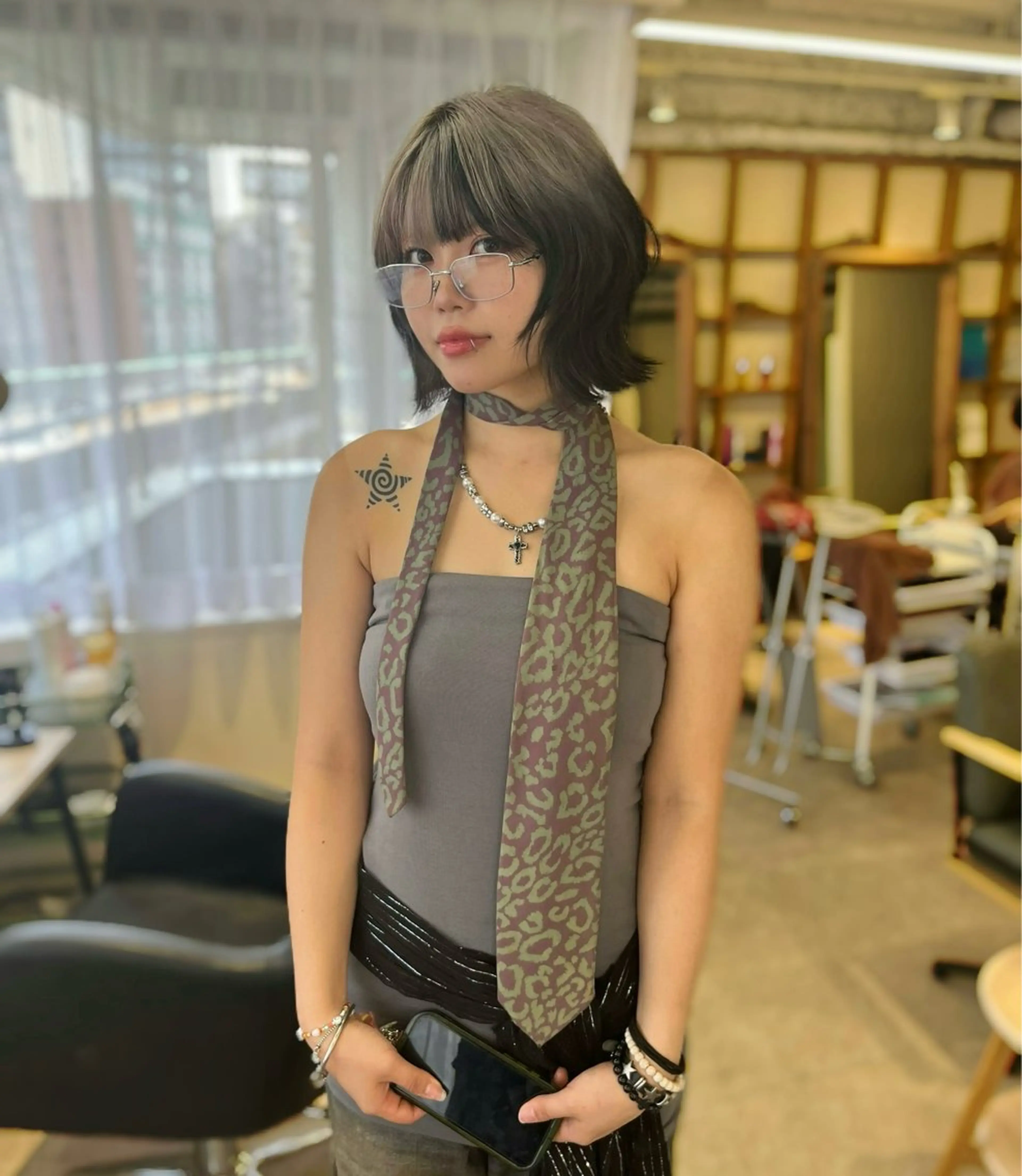 カラー 河原 楓樹のヘアスタイル