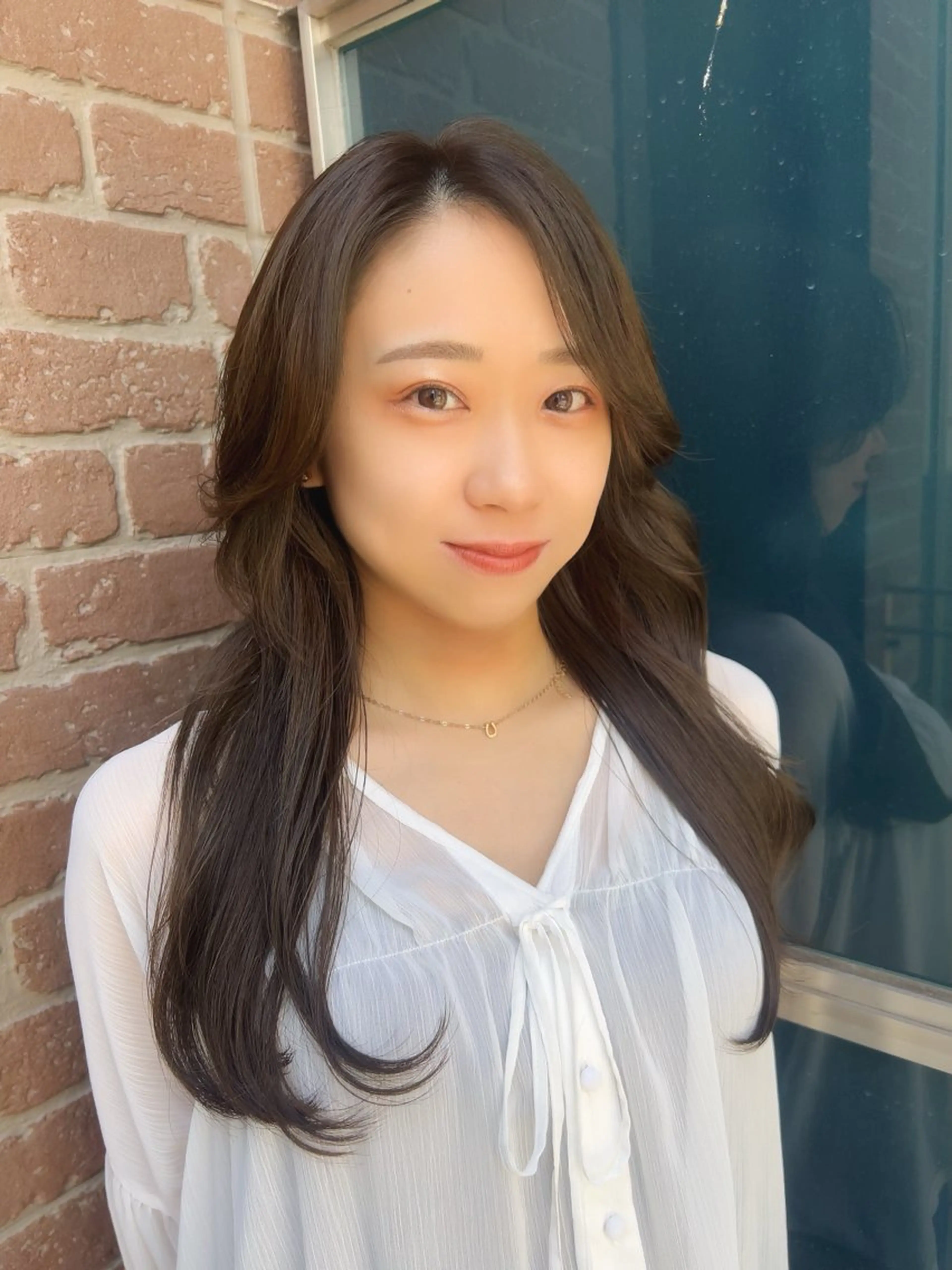 ロング カット ヘアカラー レイヤー/韓国/ ハッシュ/高田翼のヘアスタイル