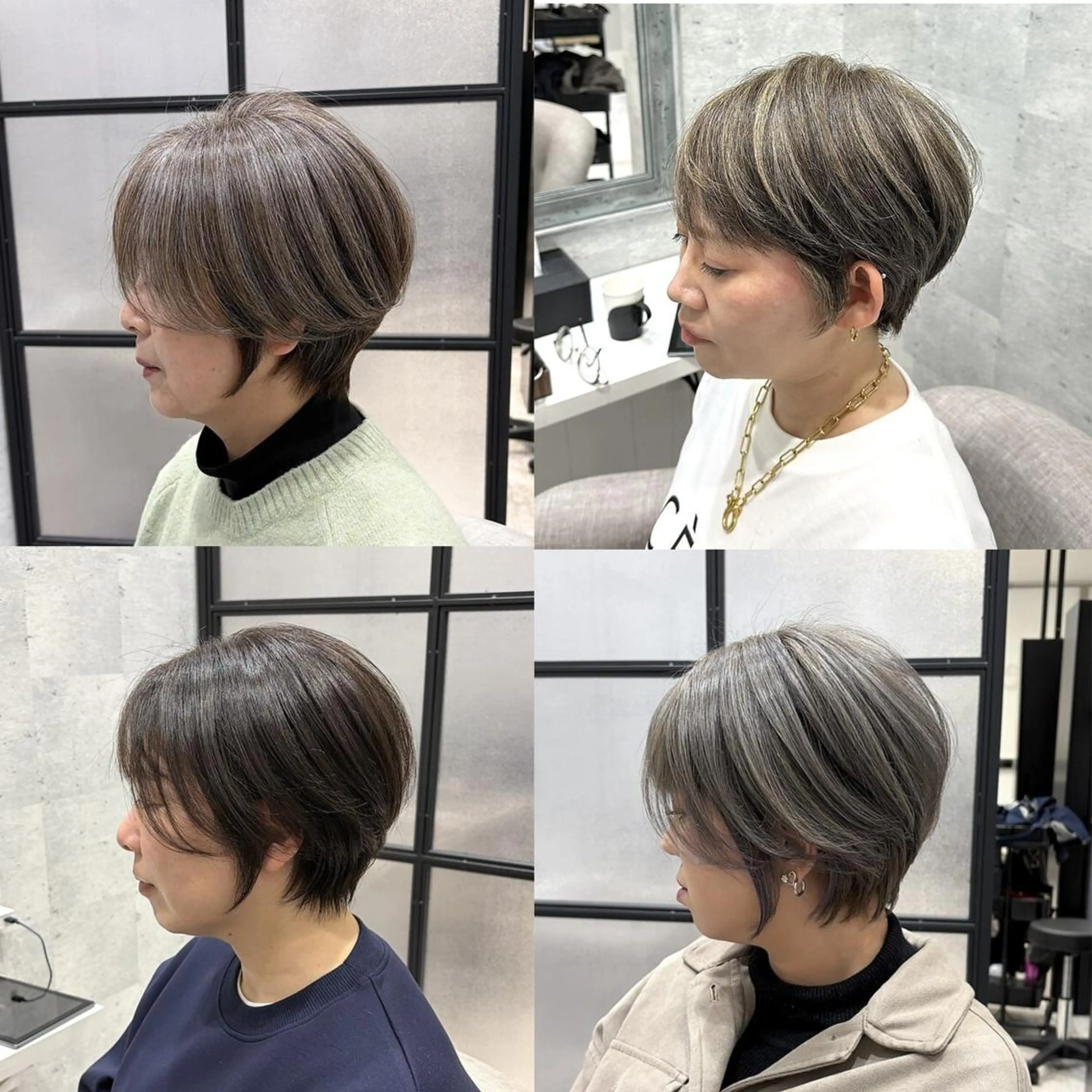 新規|白髪ぼかしハイライト+似合わせカット+艶カラーの写真