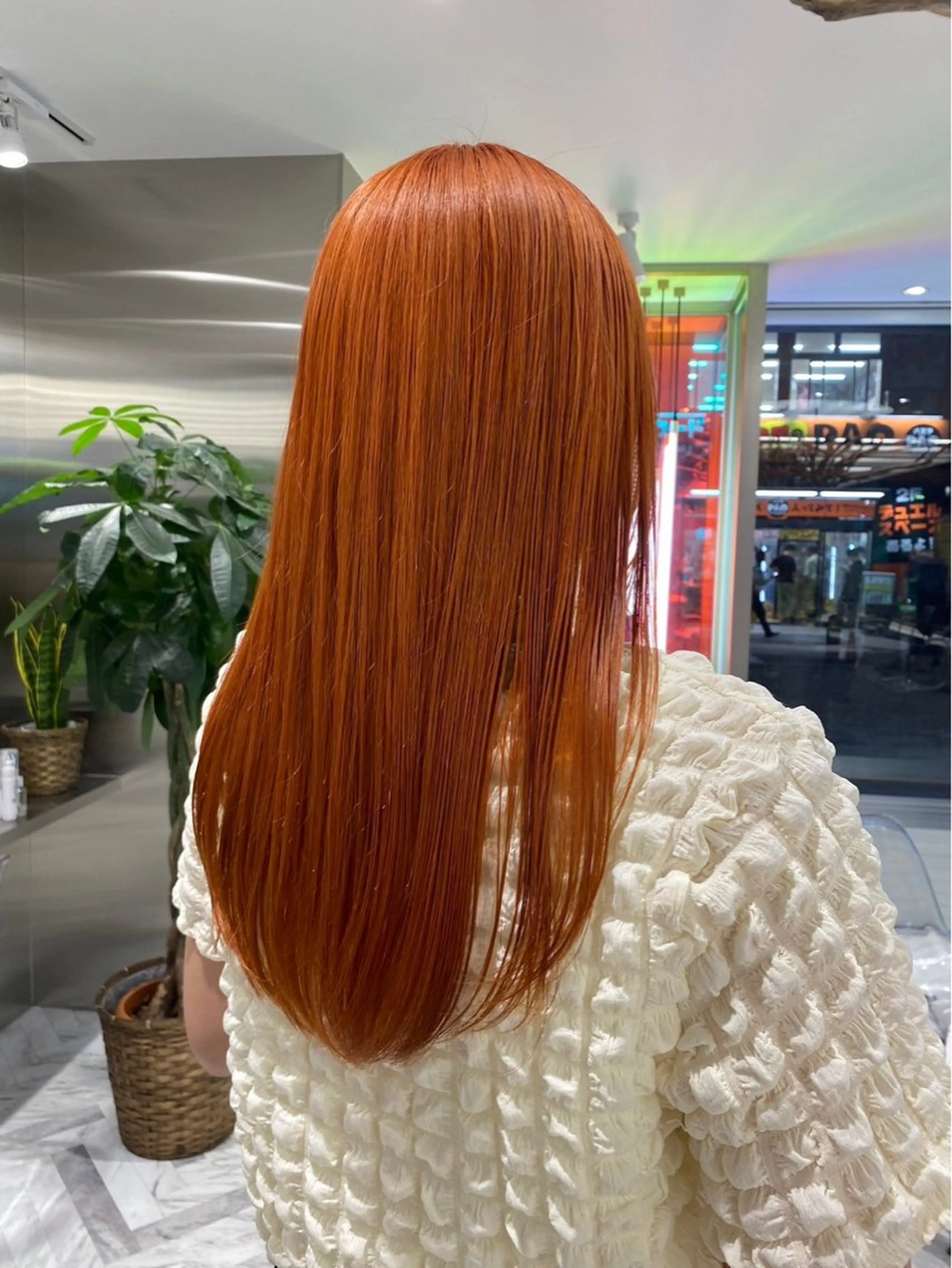 ミディアム カラー オレンジ 似合わせ SHOYAのヘアスタイル