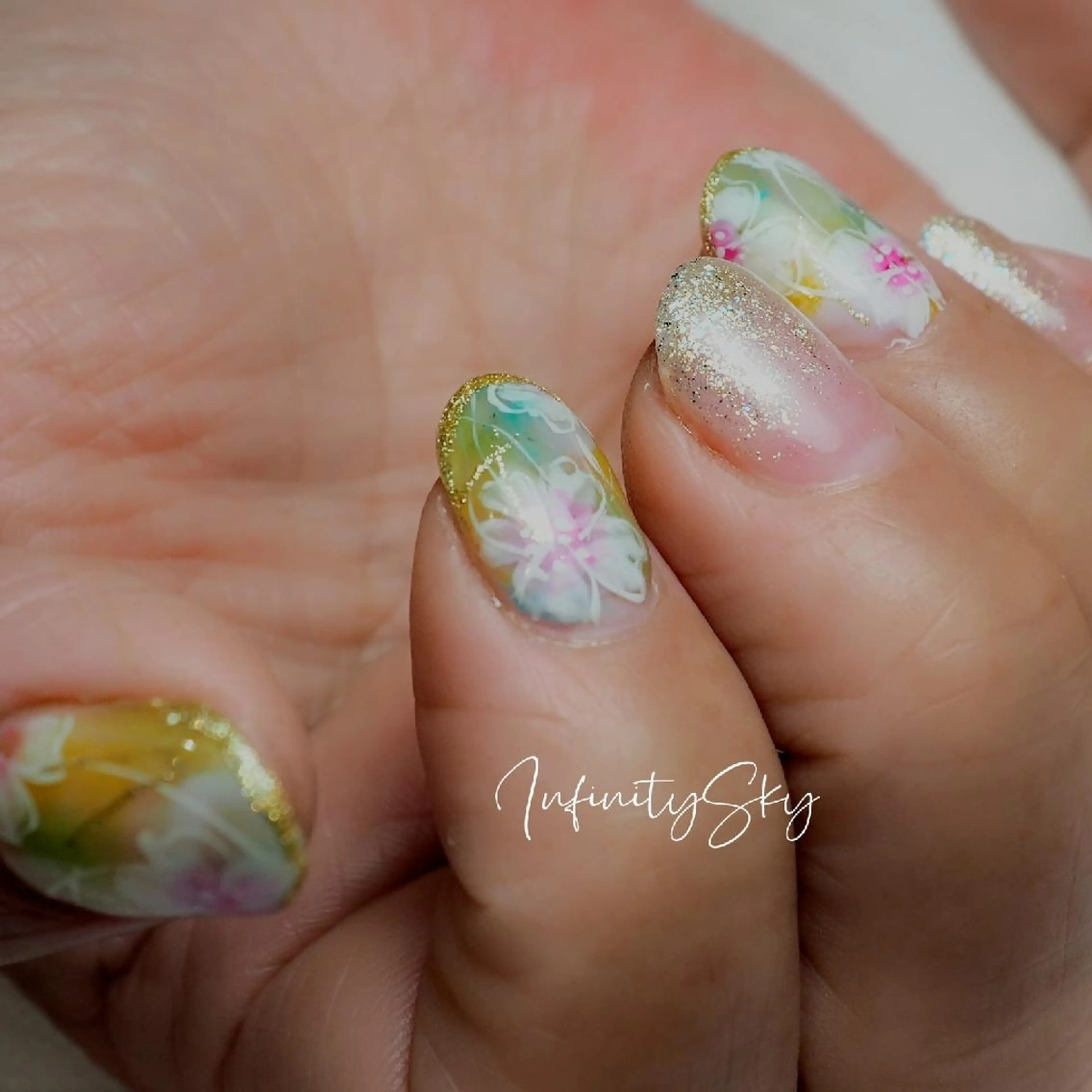 ネイル 桜ネイル infinity skyのネイルデザイン