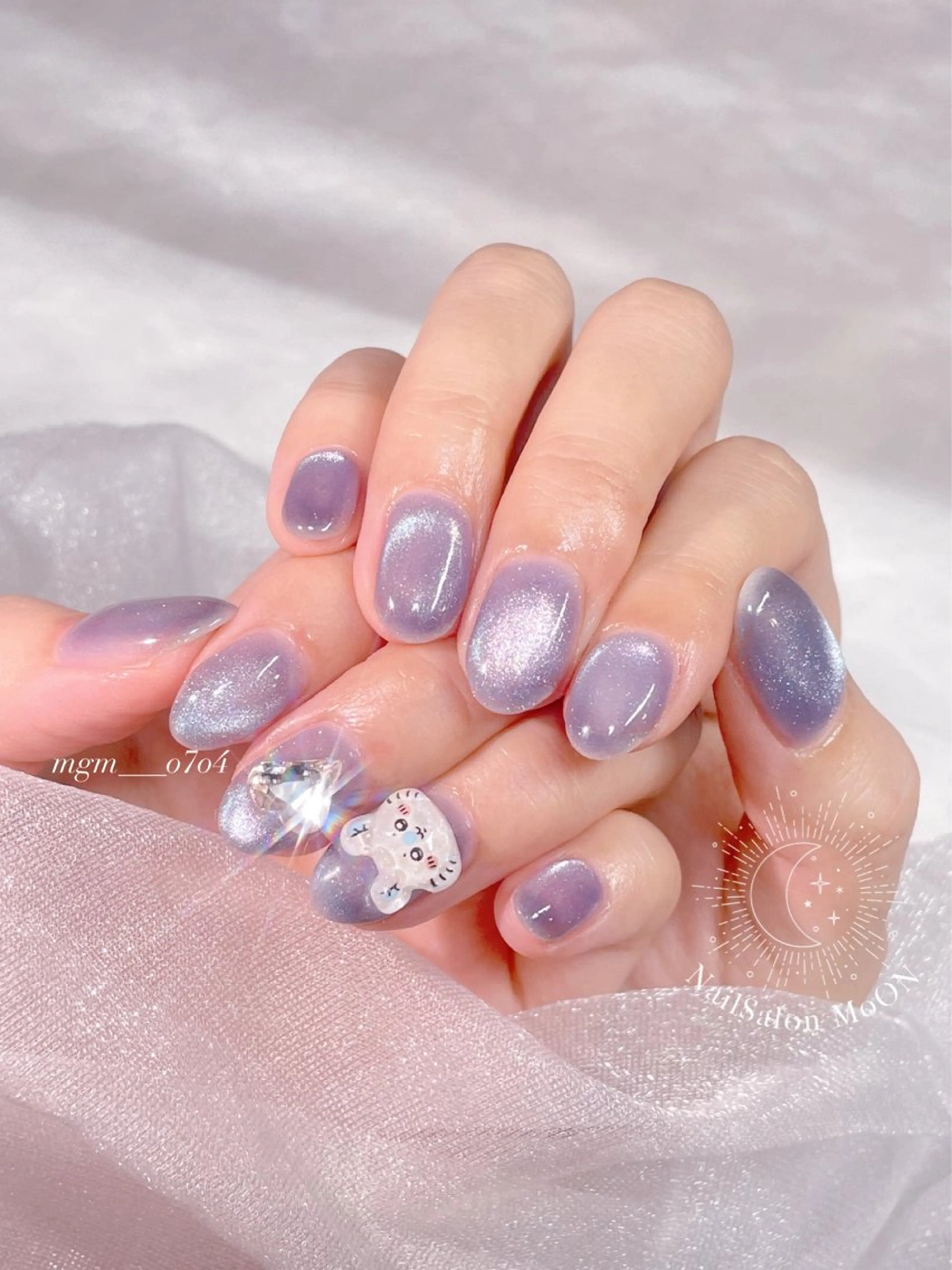 ネイル マグネットネイル ハンドネイル ハンドケア MoON...❤︎ MeGuのネイルデザイン