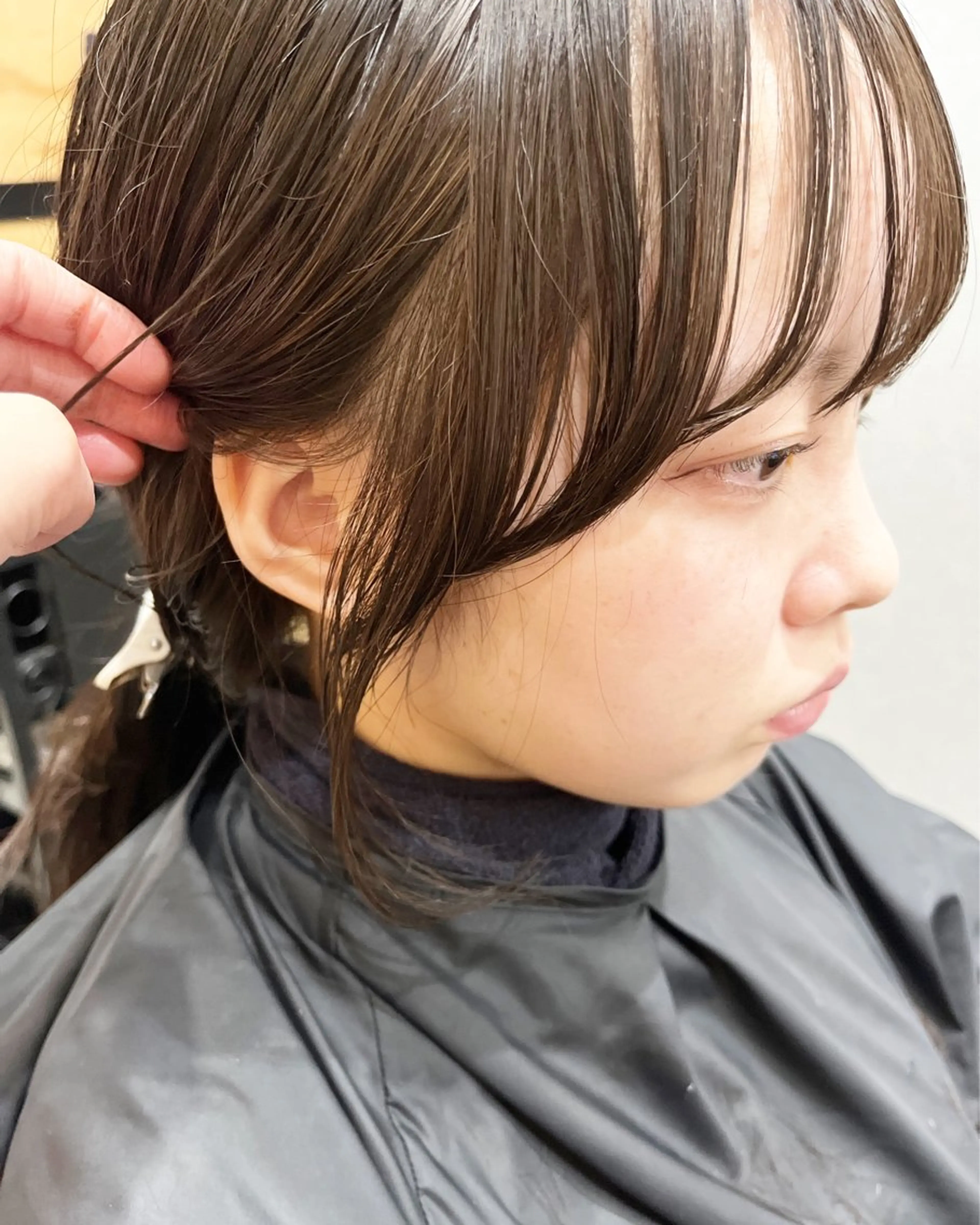 セミロング カラー メンズ キッズ 久木原 ゆりのヘアスタイル
