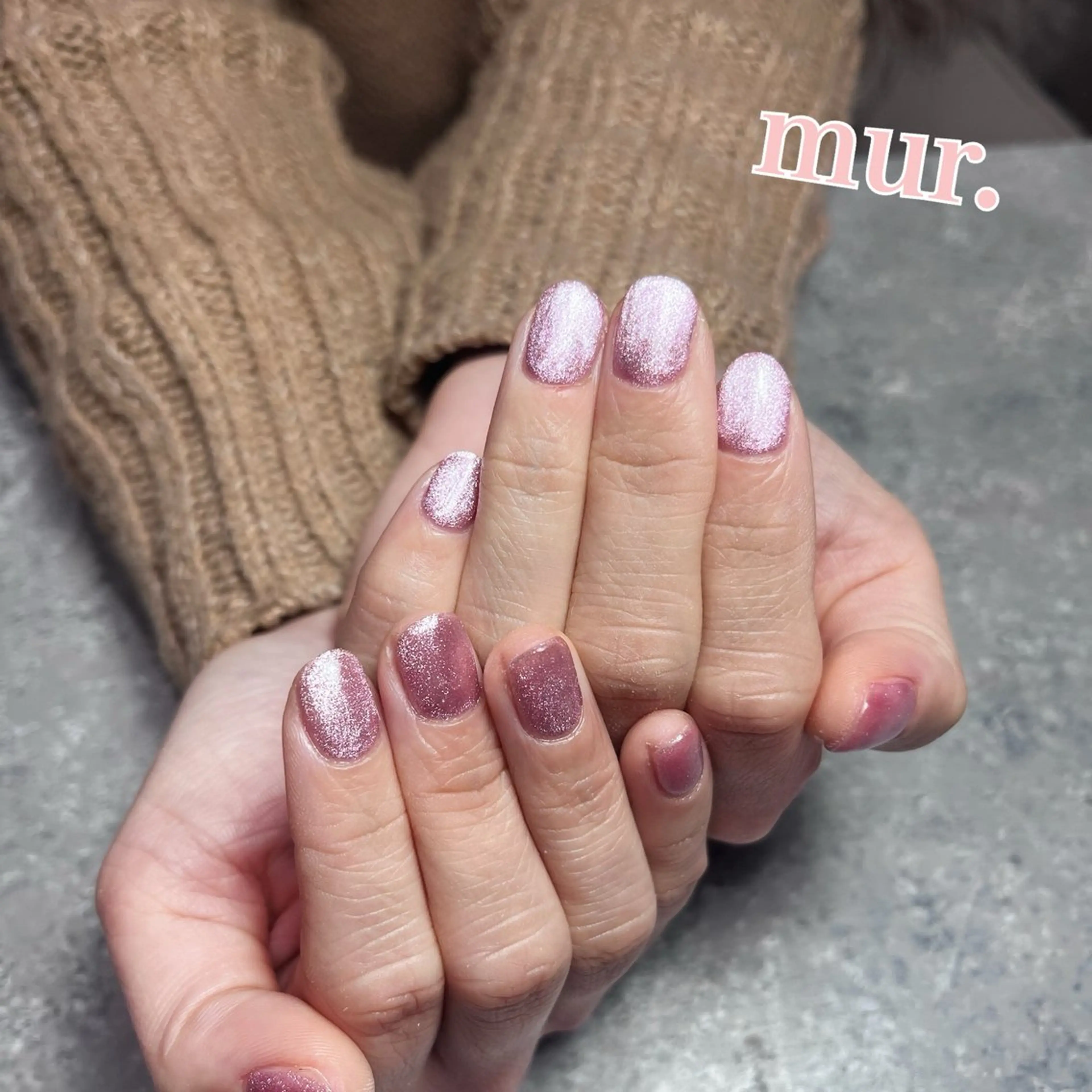 ネイル マグネットネイル ワンカラーネイル nailsalon mur.のネイルデザイン