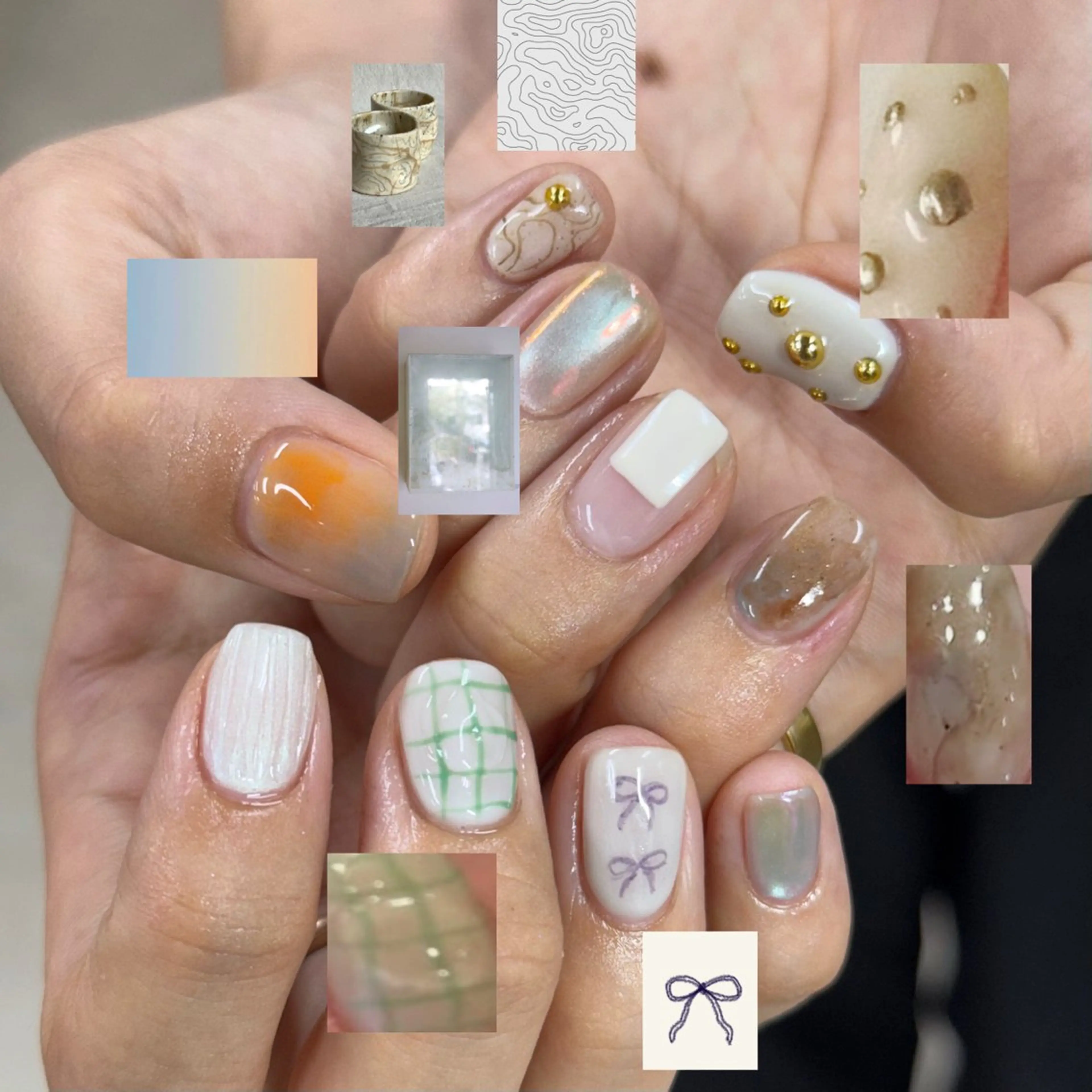 ネイル mai♡マグネット/ ニュアンス/マツパのネイルデザイン