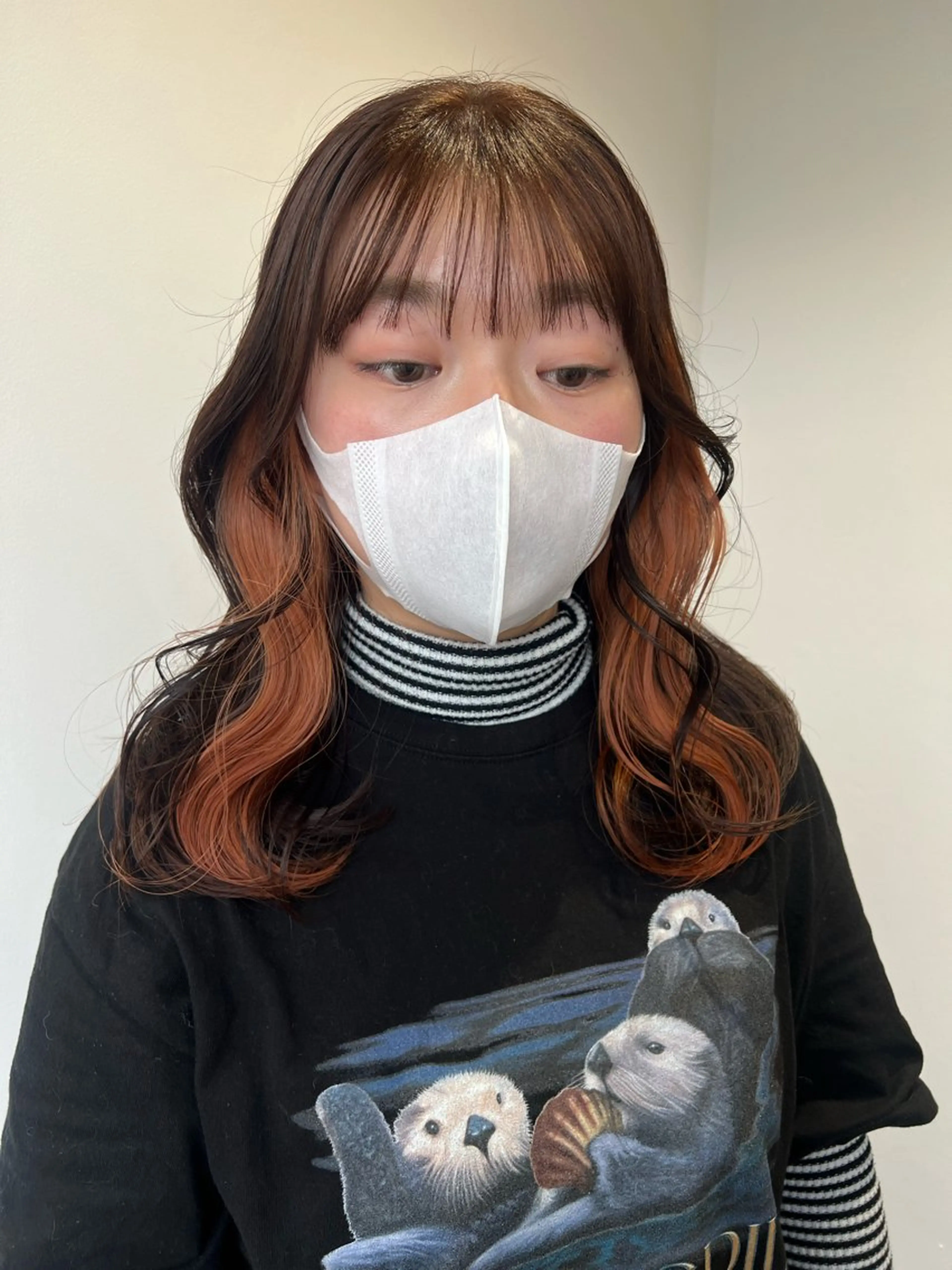 セミロング カット ヘアカラー トリートメント ダブルカラー🩰 CHIHIRO👒のヘアスタイル