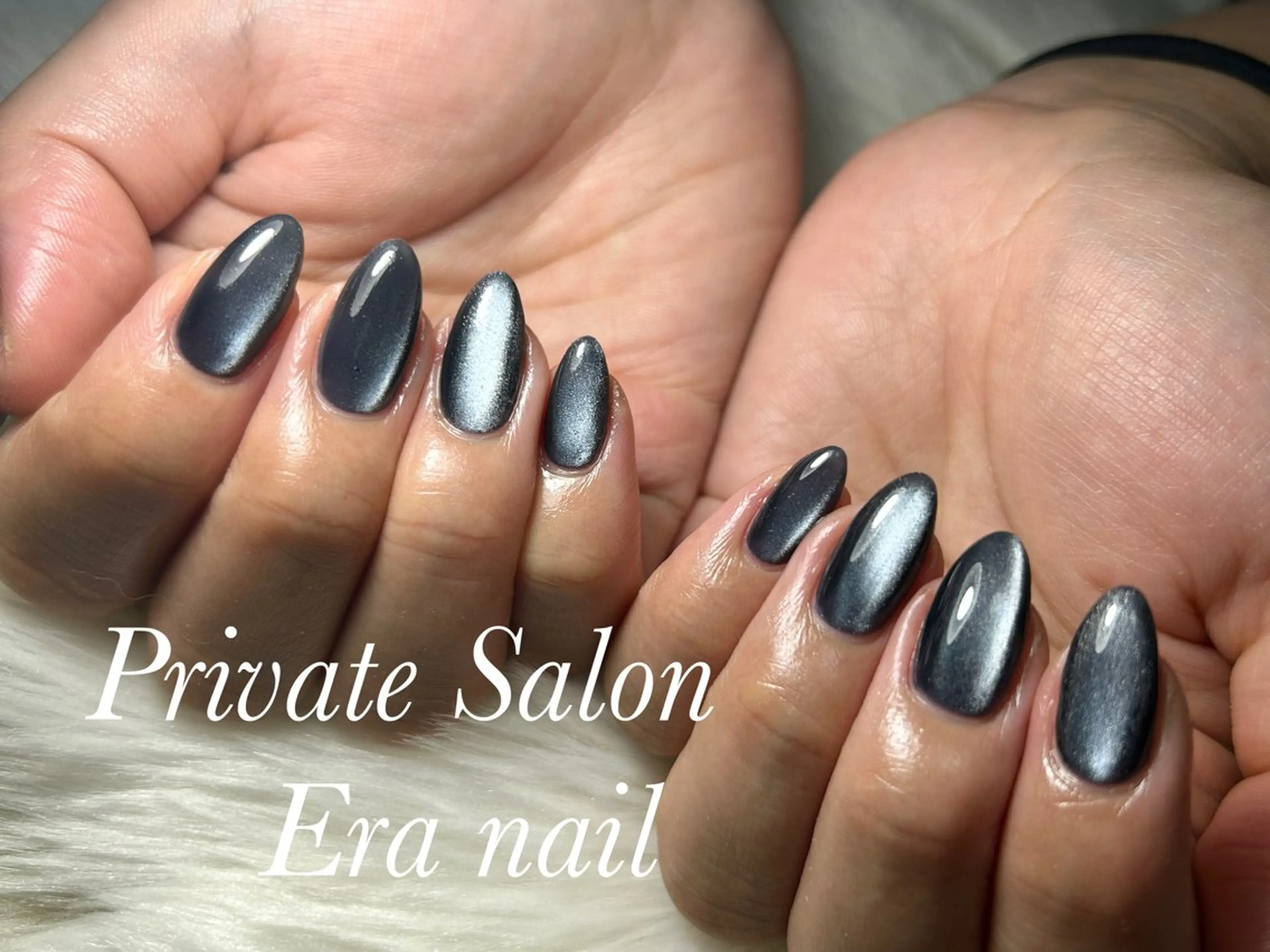 ネイル マグネットネイル マグネットワンカラー ワンカラーネイル ハンドネイル Era nailのネイルデザイン