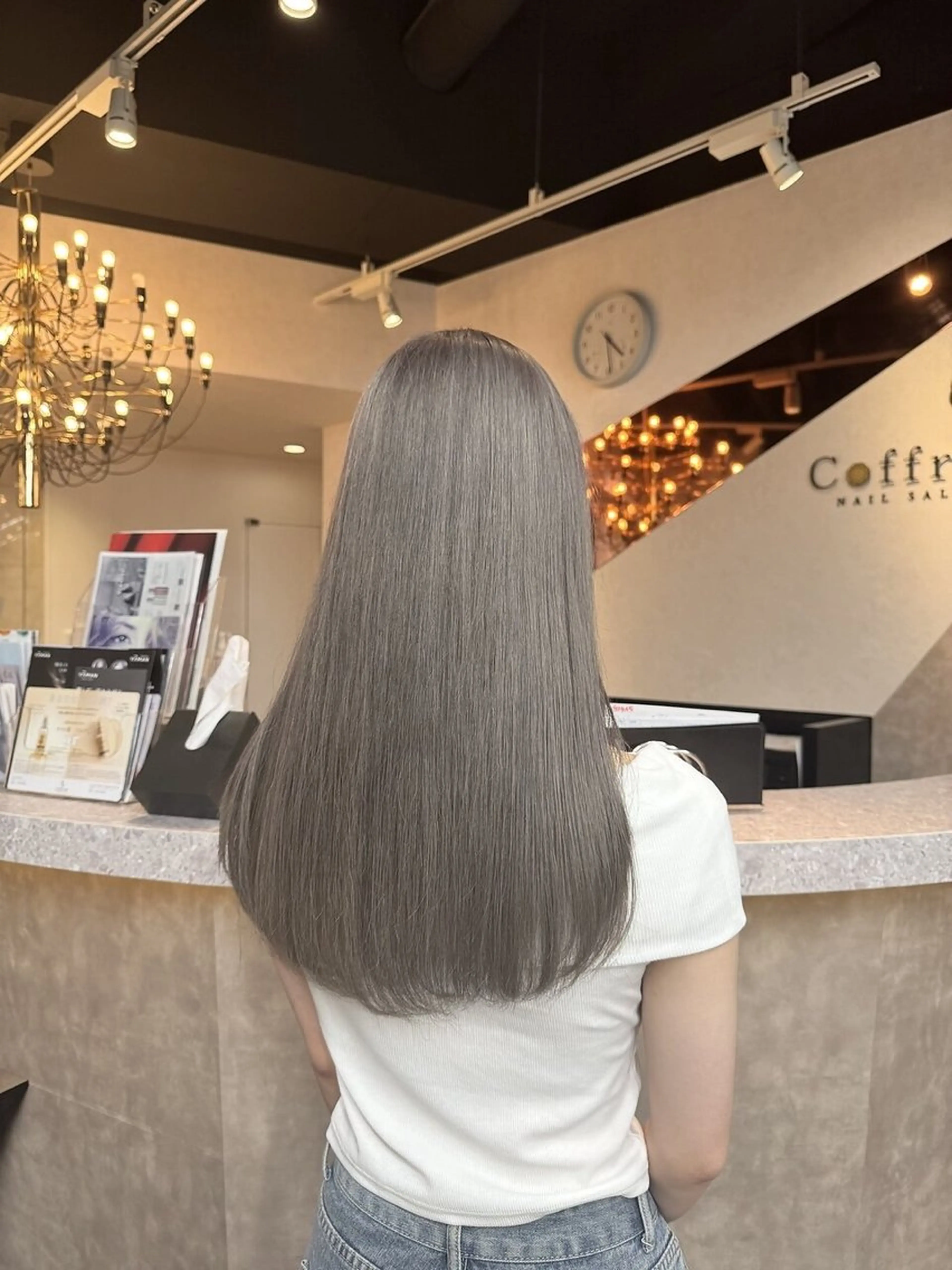 ロング カラー カット ヘアカラー トリートメント 韓国/レイヤー/ 透明感🩶ひかる🩶のヘアスタイル