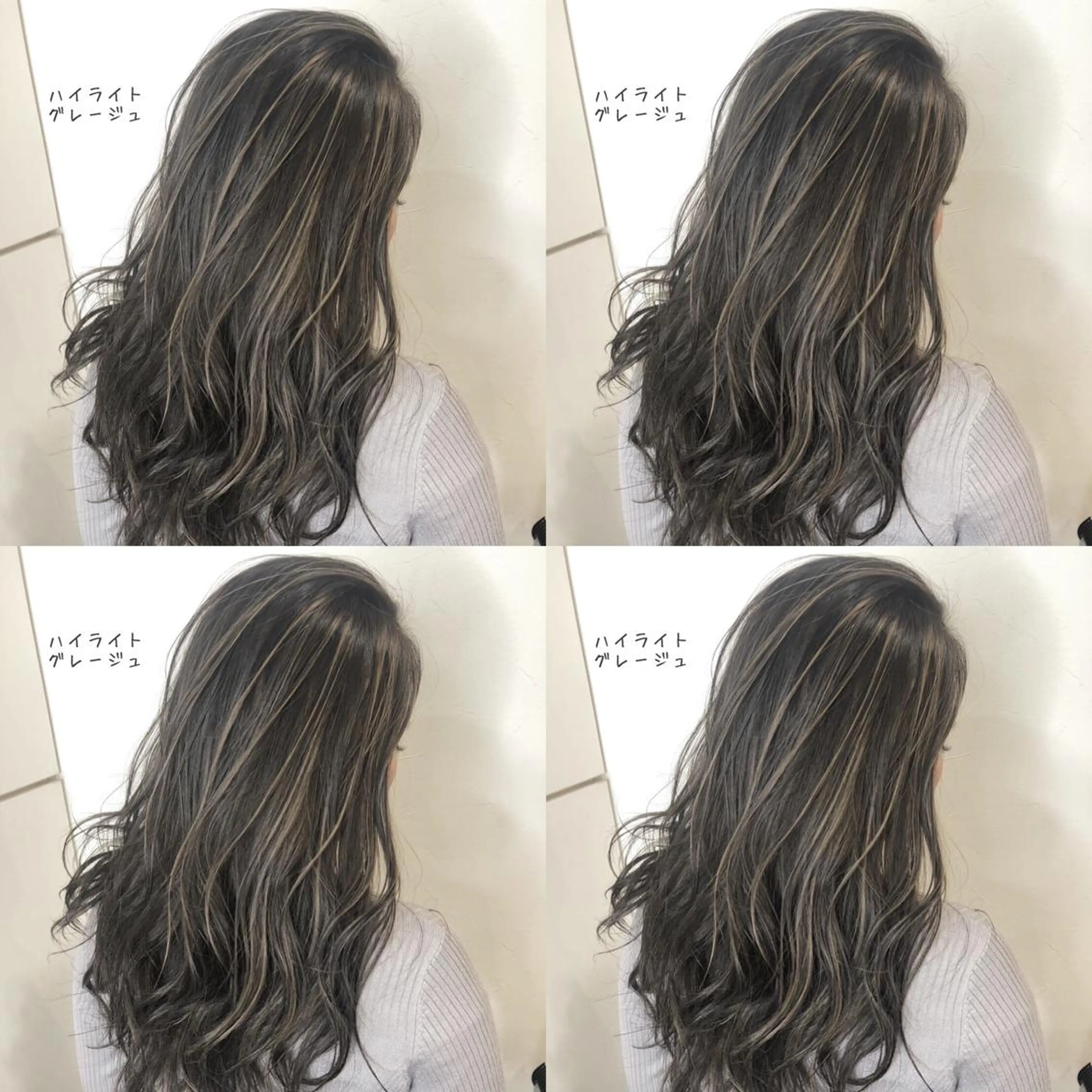 セミロング カラー ブリーチ ハイライトカラー ハイライト あさだ しゅうたろうのヘアスタイル