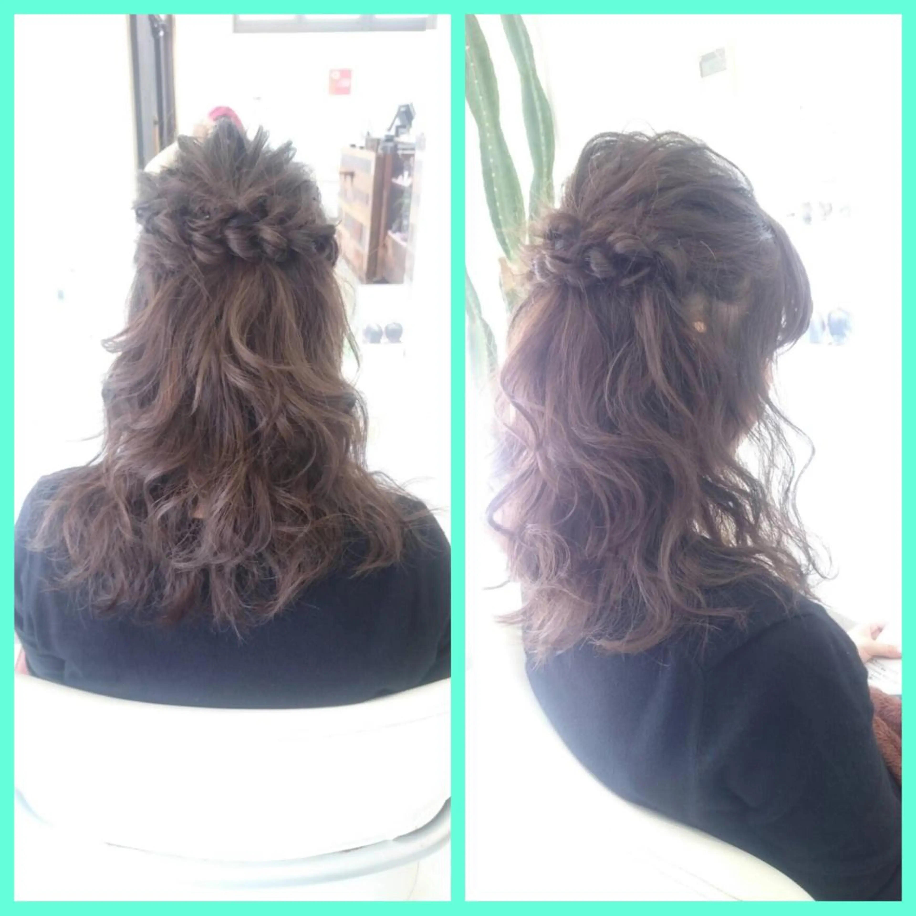 ロング ヘアアレンジ ハーフアップ ヘアセット Hair VERDEのヘアスタイル