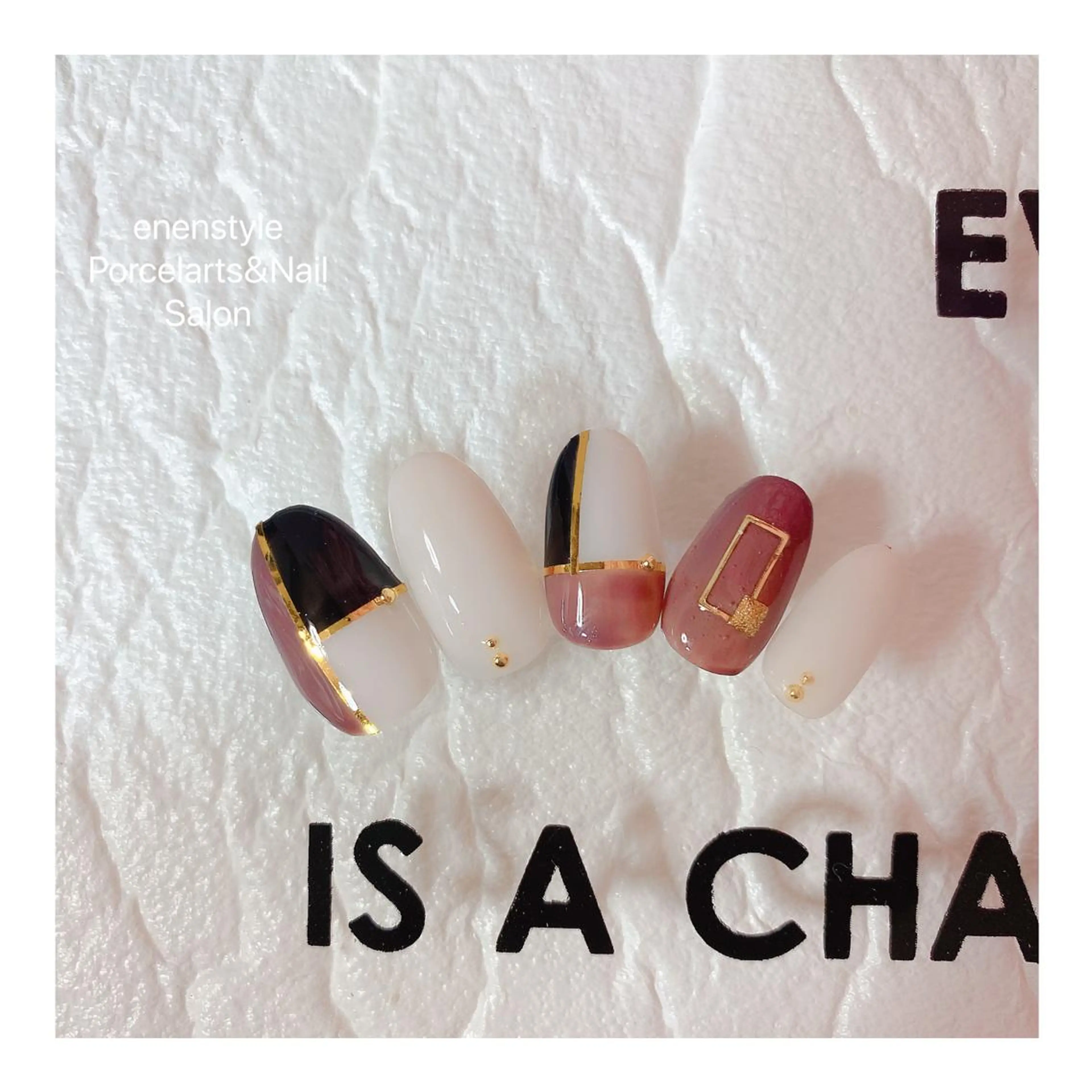 ミディアム ネイル ハンドネイル 👑enen style👑のネイルデザイン