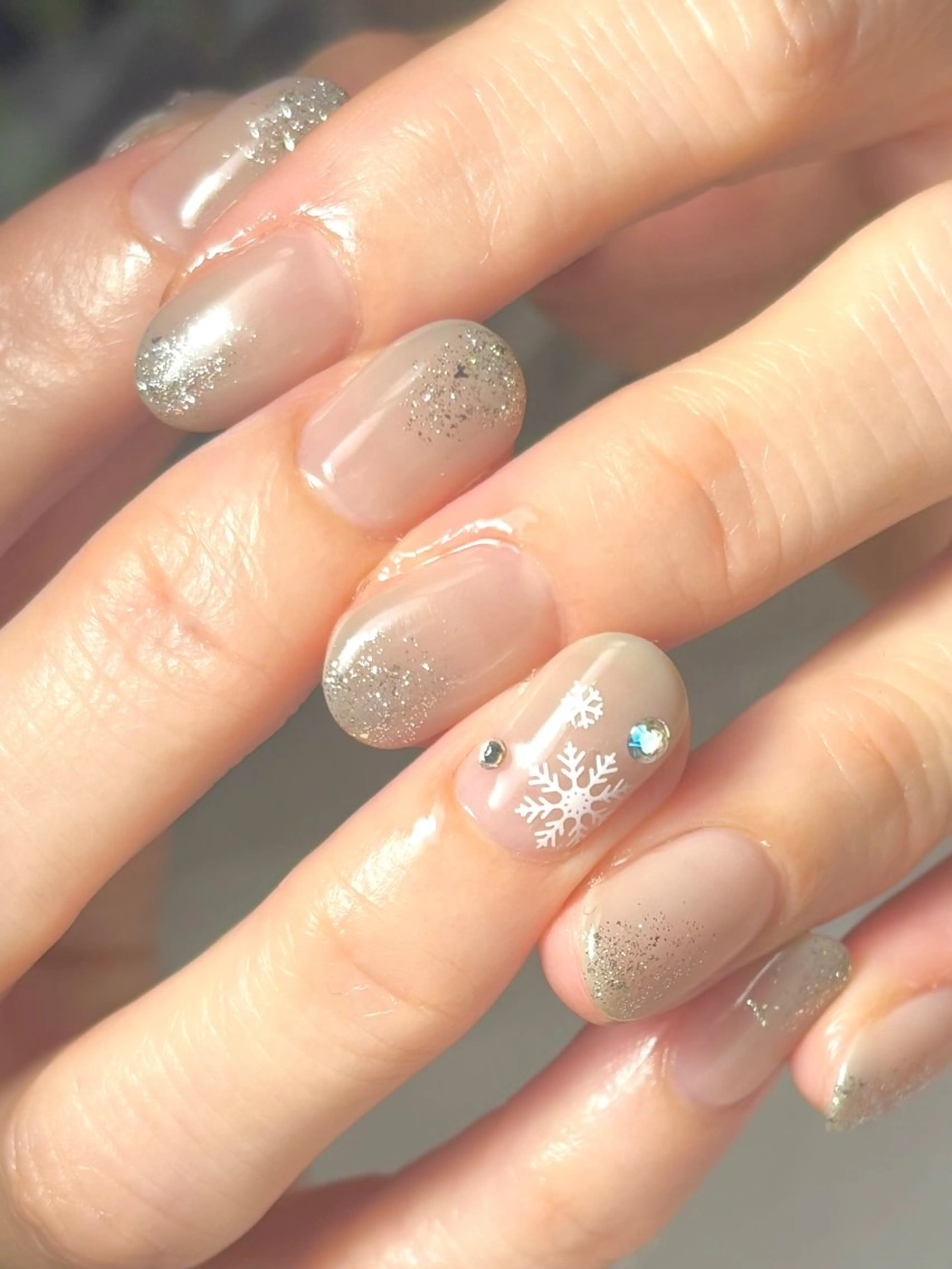 ネイル シンプルネイル 冬ネイル 山本 唯夏のネイルデザイン