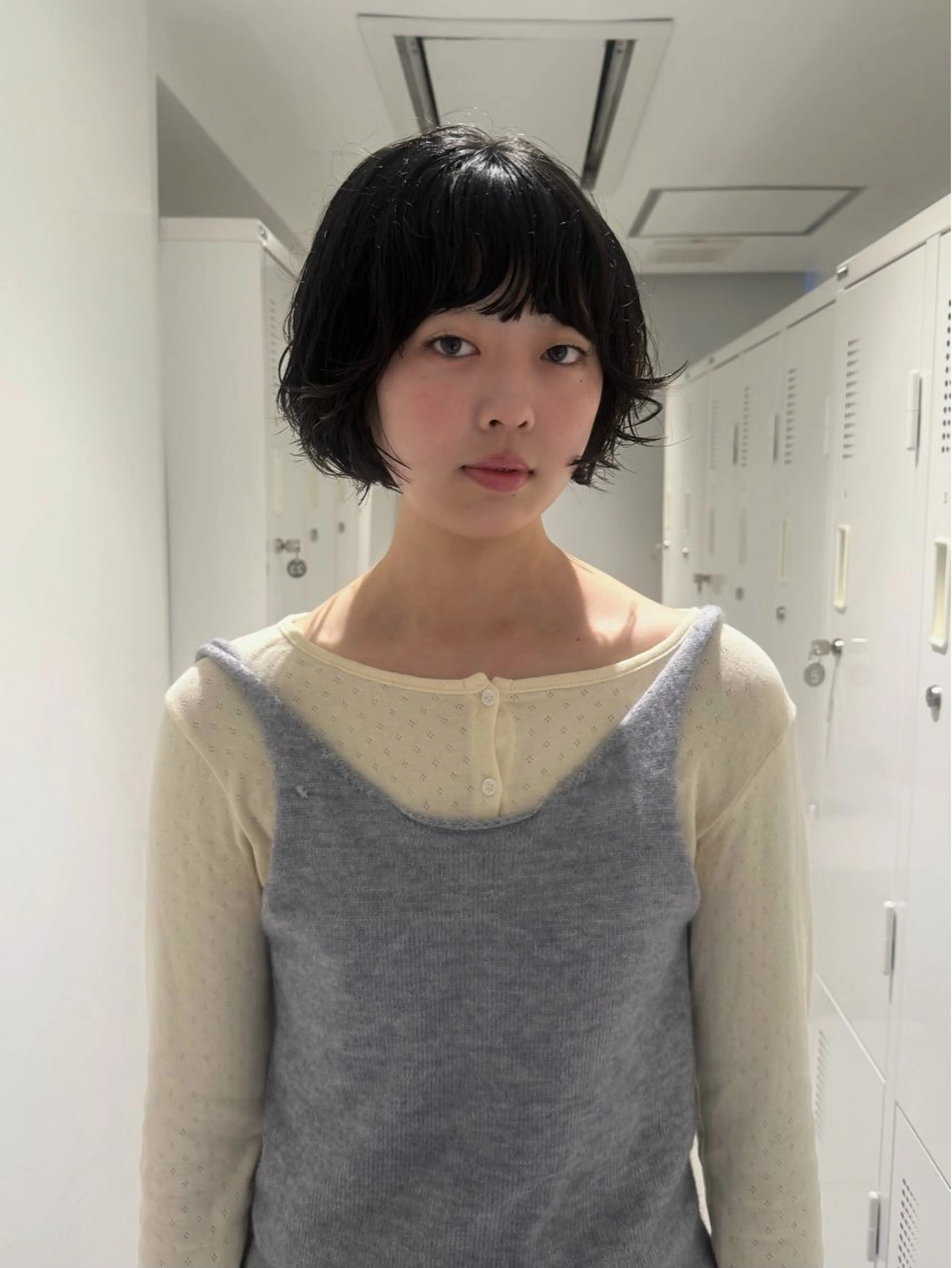 ショート パーマ ボブ ニュアンスパーマ カット パーマ aika _ボブ/ ニュアンスパーマのヘアスタイル