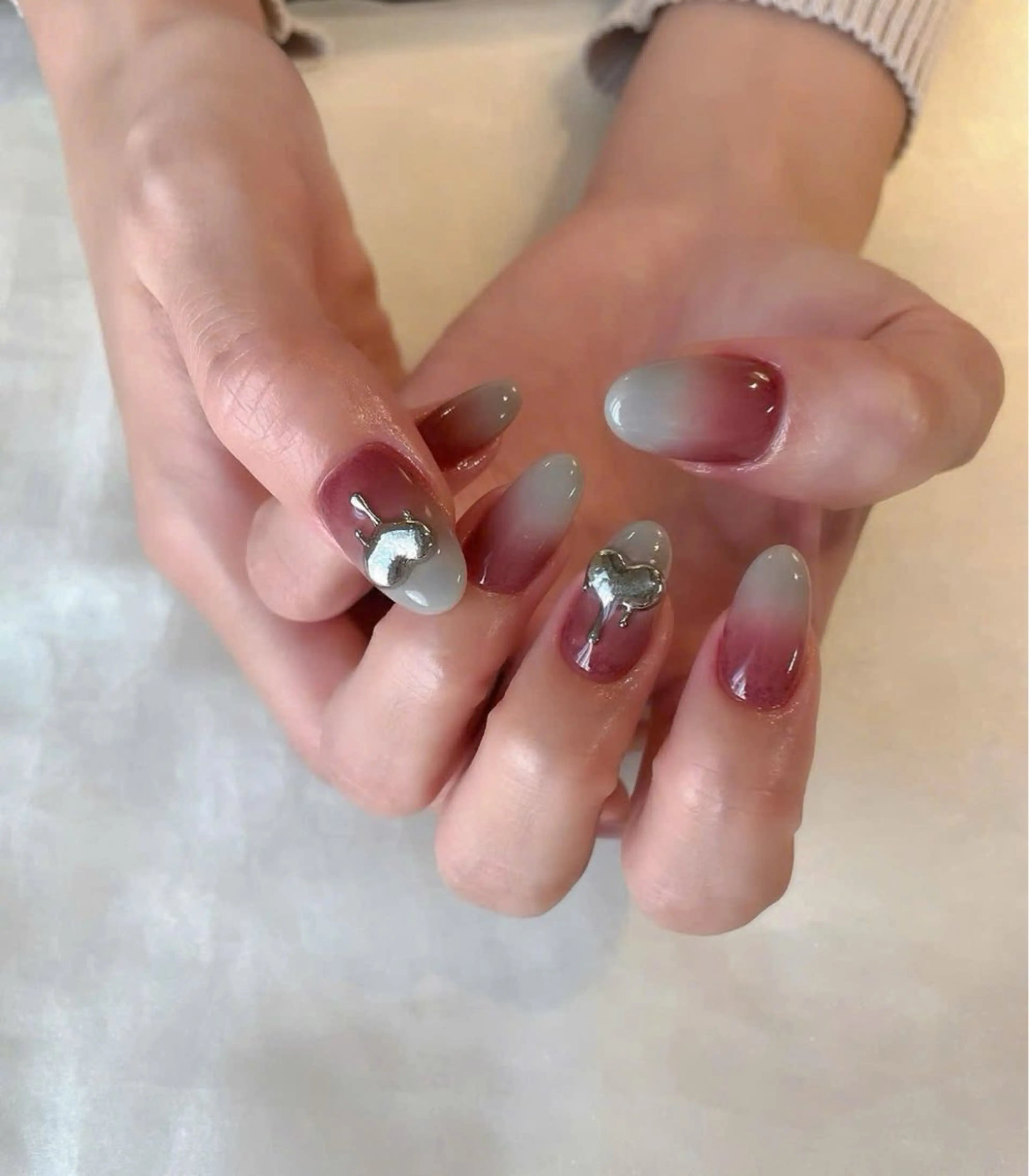 ネイル フラッシュネイル フレンチネイル グラデーション キラキラネイル 韓国ネイル Lina nail所属・Lunaa 池袋のネイルデザイン