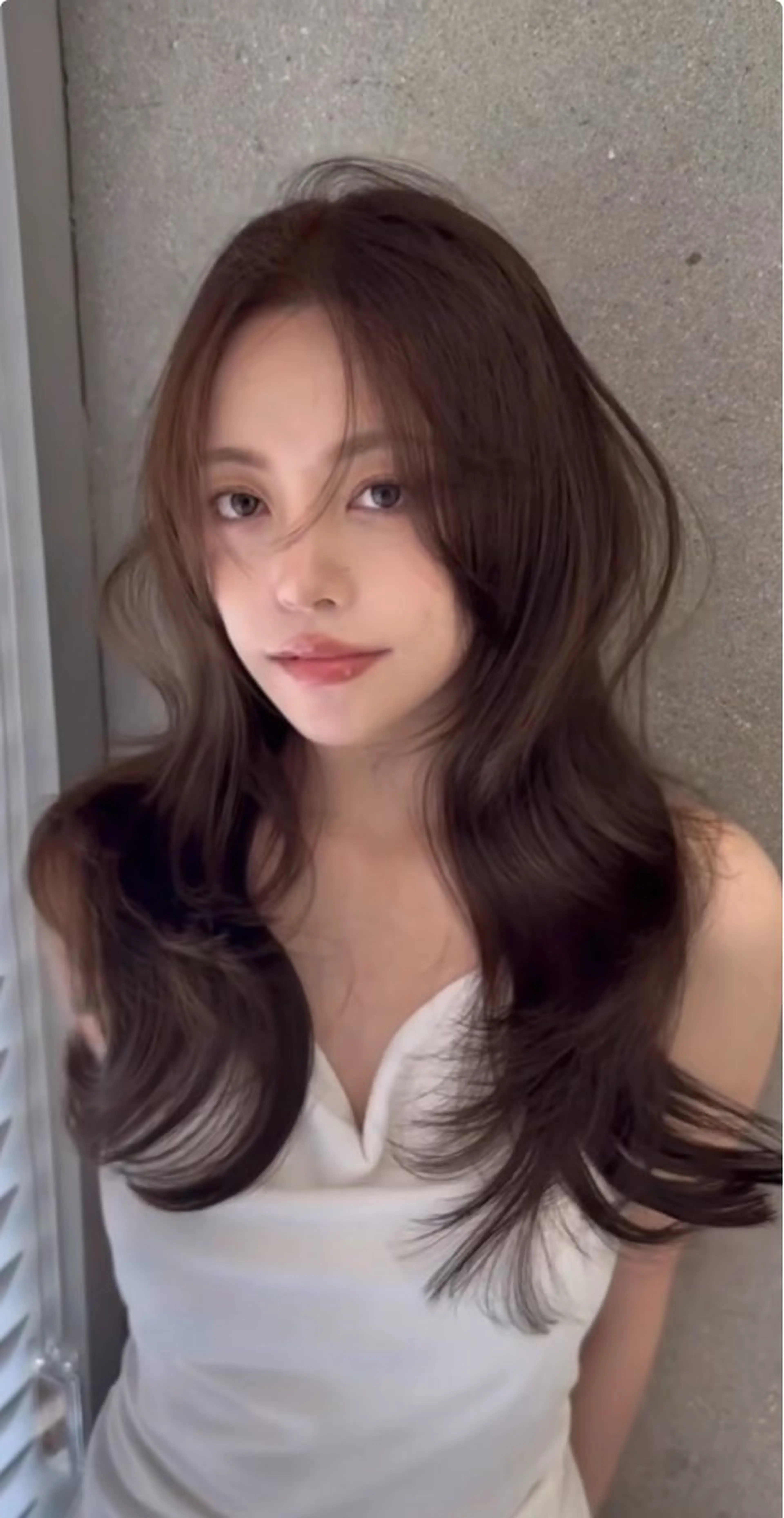 ロング コテ巻き風パーマ SHONOのヘアスタイル