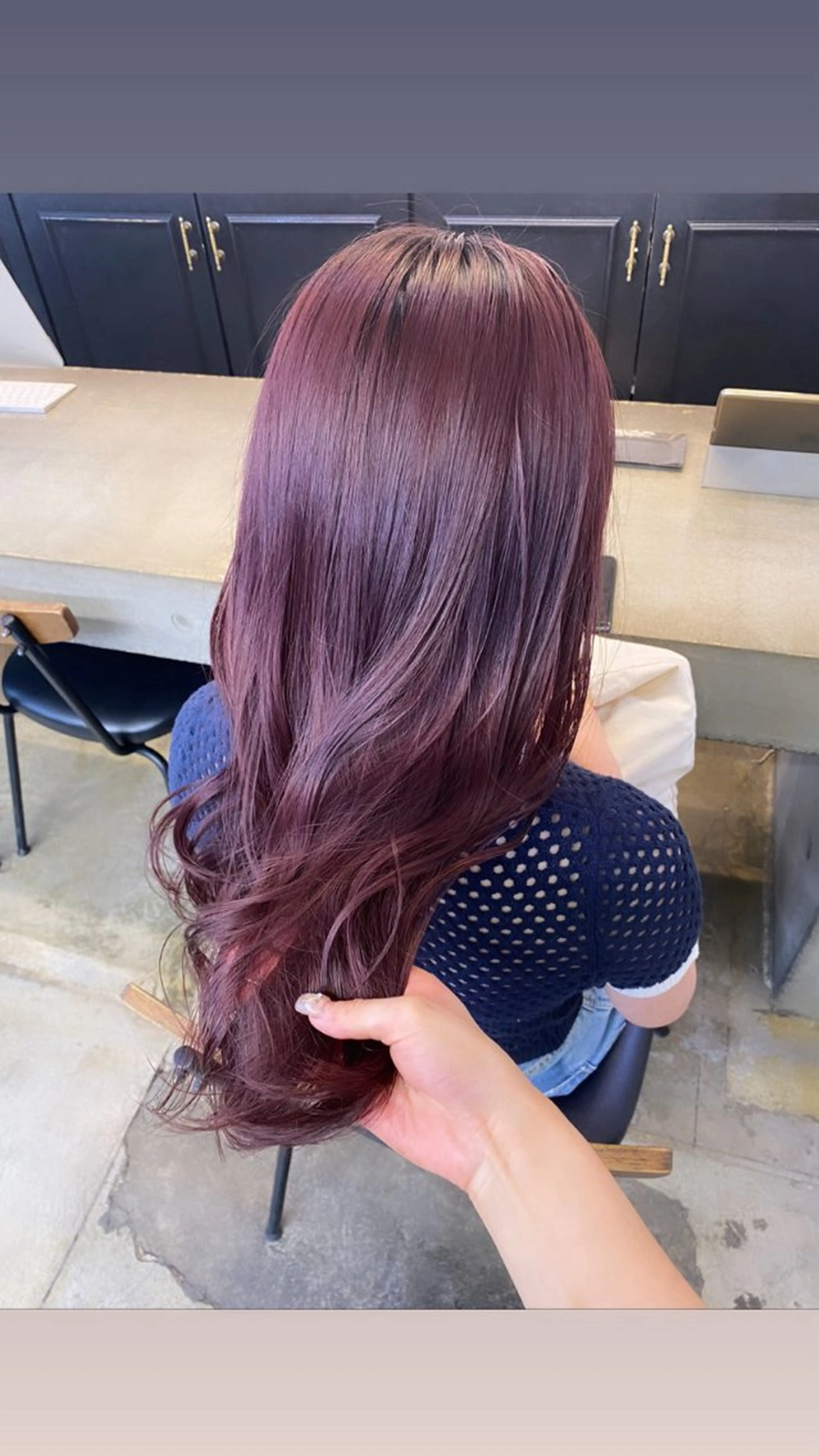 ロング カラー ヘアカラー トリートメント 🌷ラベンダーピンク 顔まわり🌷ねいろのヘアスタイル