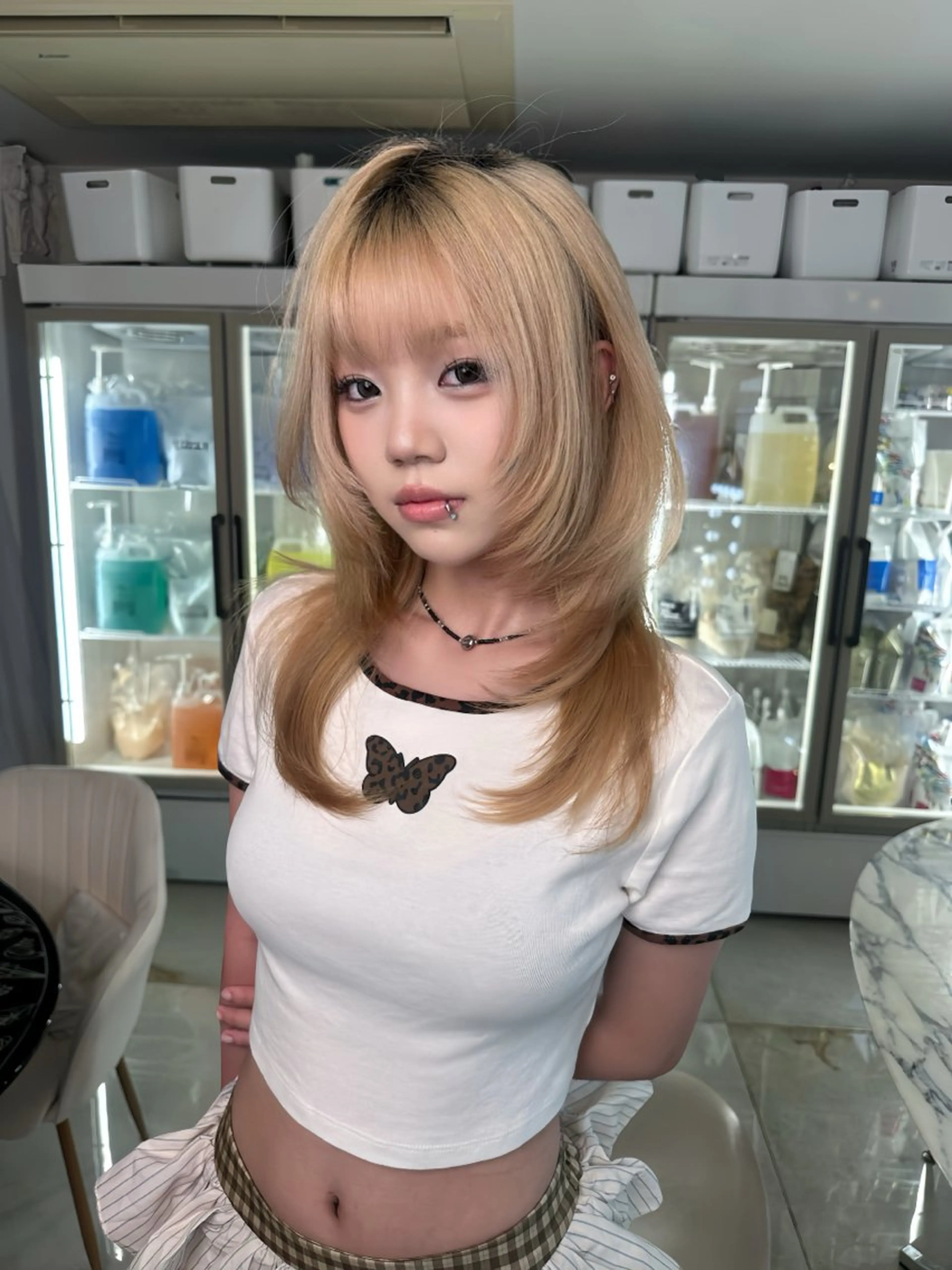 【U-24】🦋ブリーチ（1回） カラー＋カット＋髪質改善トリートメント🦋の写真