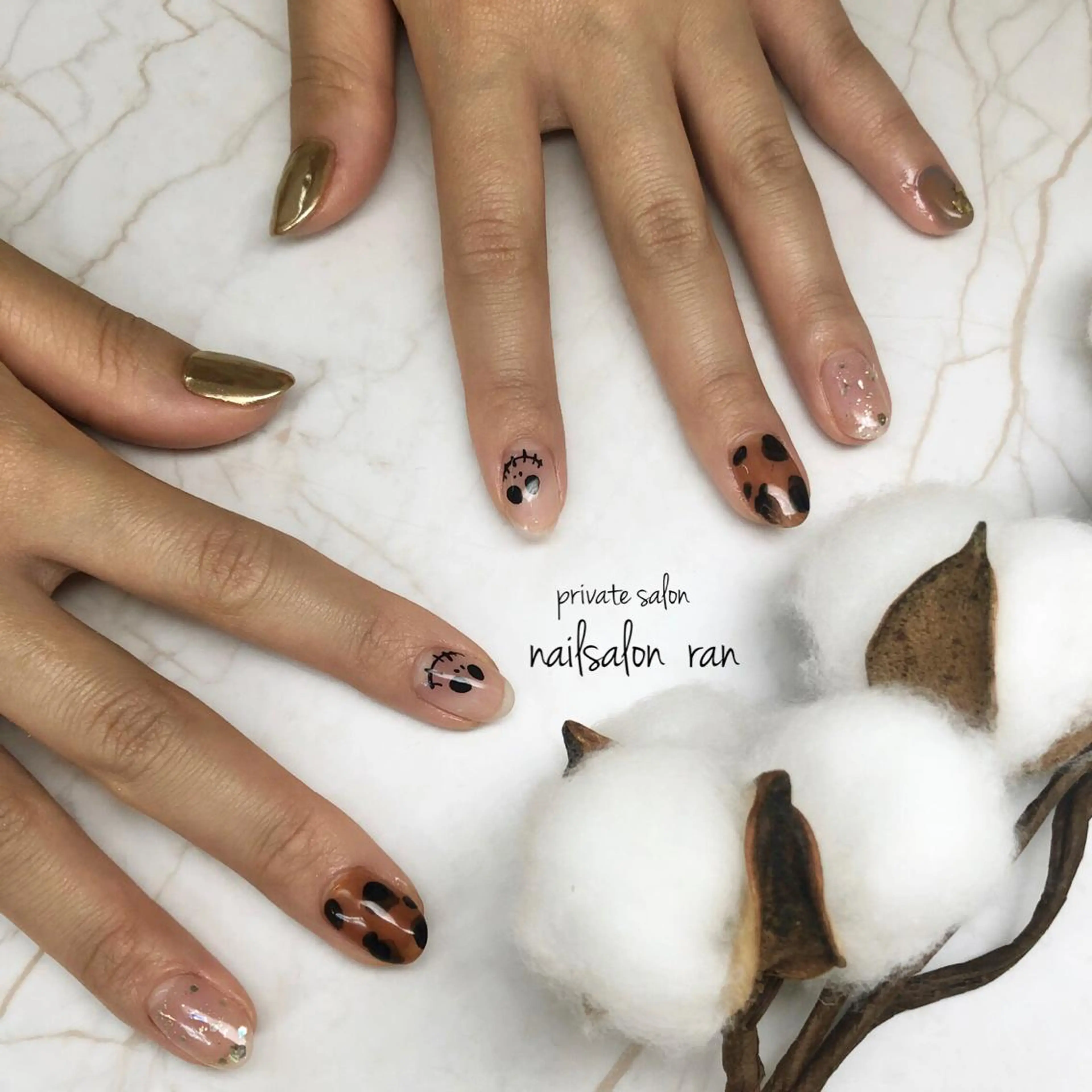 ネイル アートネイル ハロウィン 持ち込み nailsalon ranのネイルデザイン