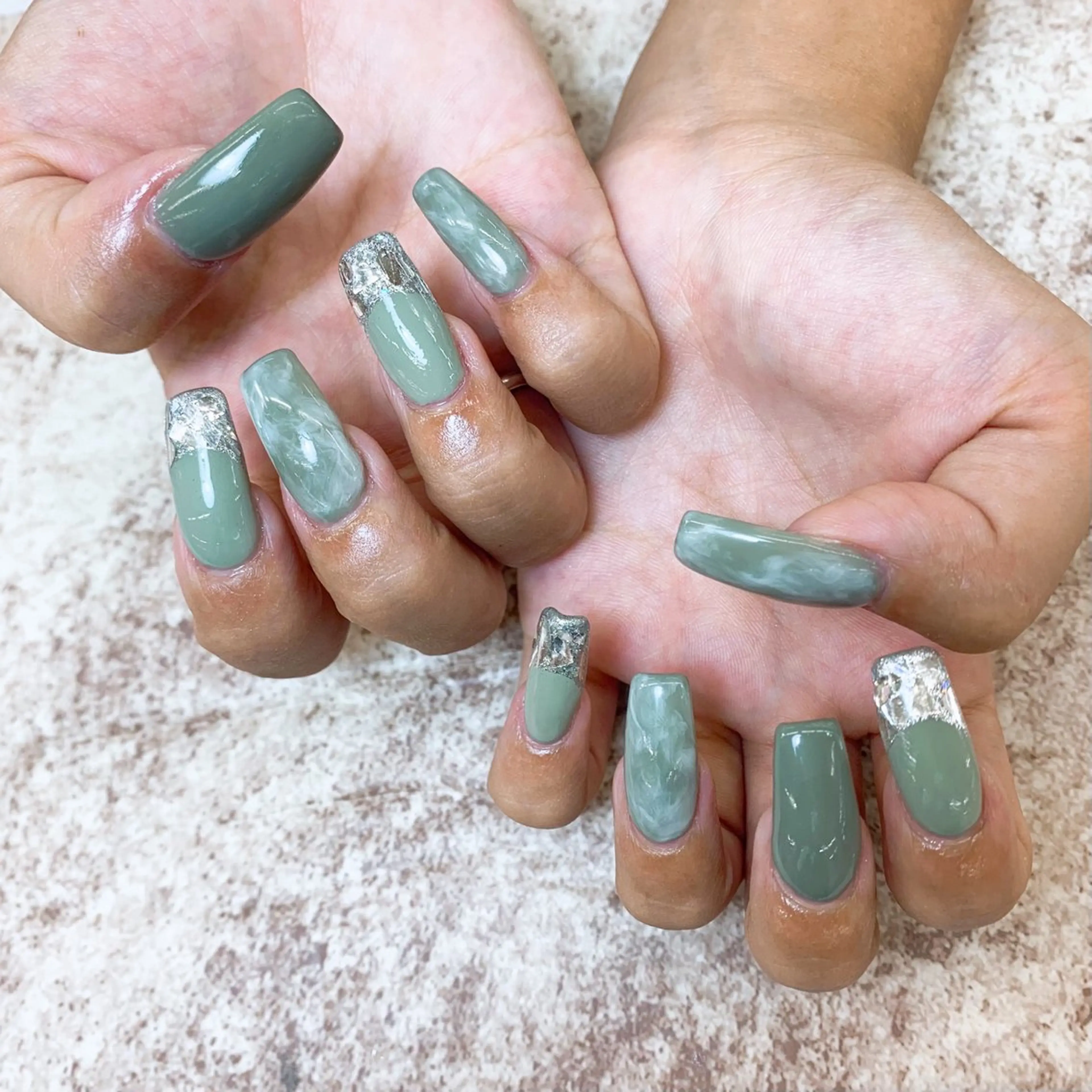 ネイル ハンドネイル ⭐︎休業中の練習⭐︎ JNA認定講師髙橋のネイルデザイン