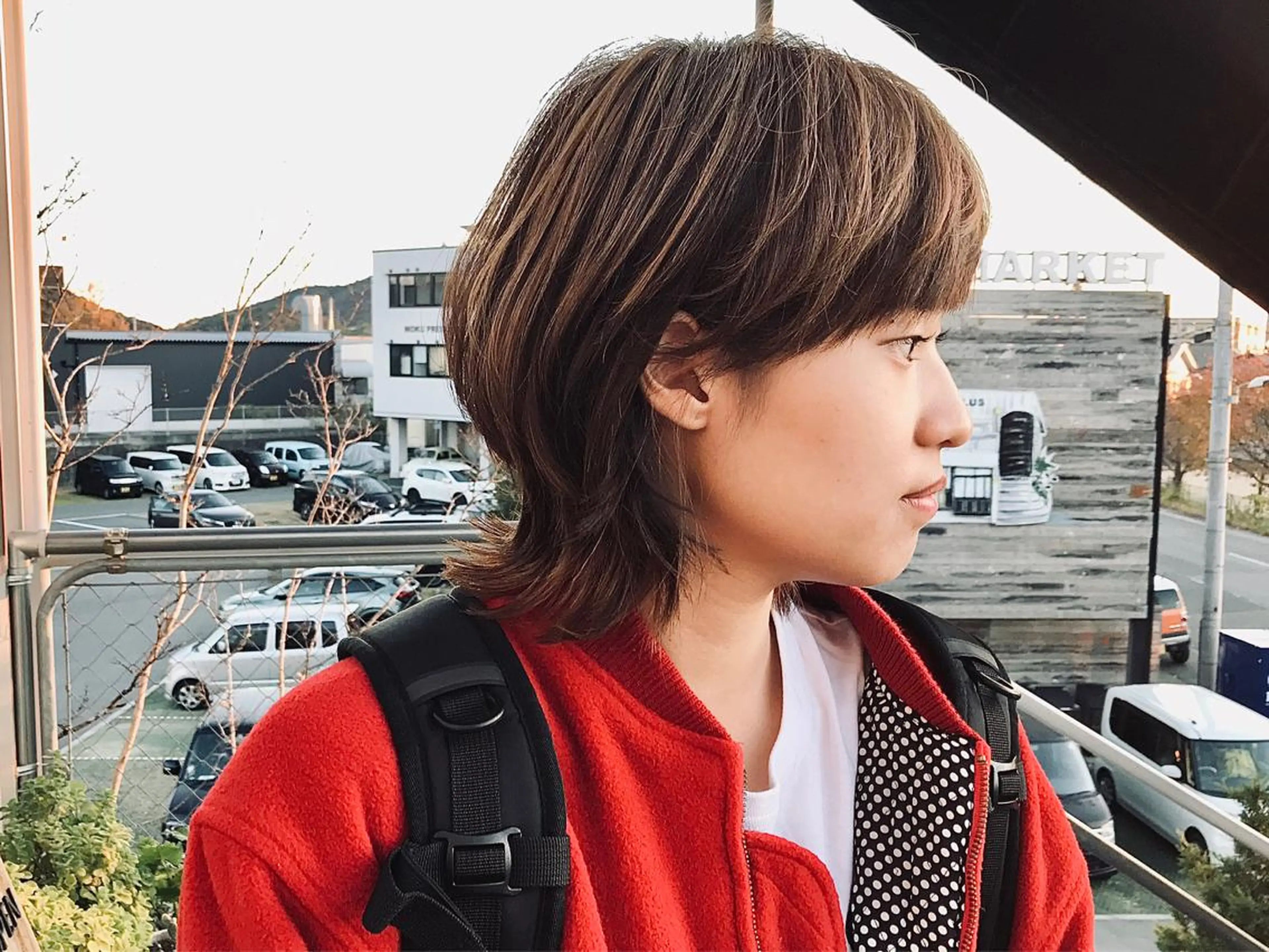 ミディアム 岡田 恭明のヘアスタイル