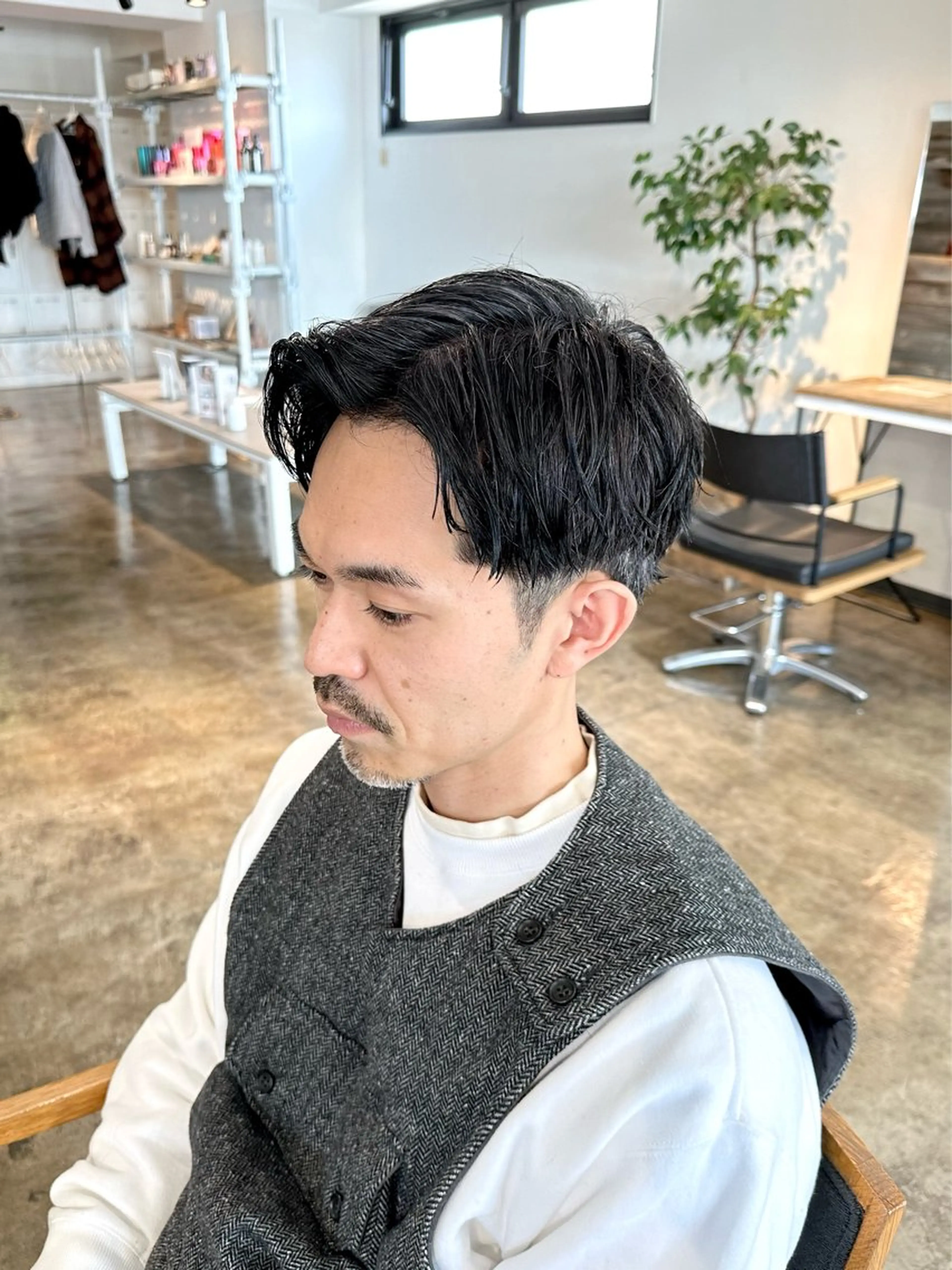 メンズ ビジネス センターパート メンズパーマ 刈り上げ カット 骨格補正施術/メンズ 専門美容師/YUYAのヘアスタイル