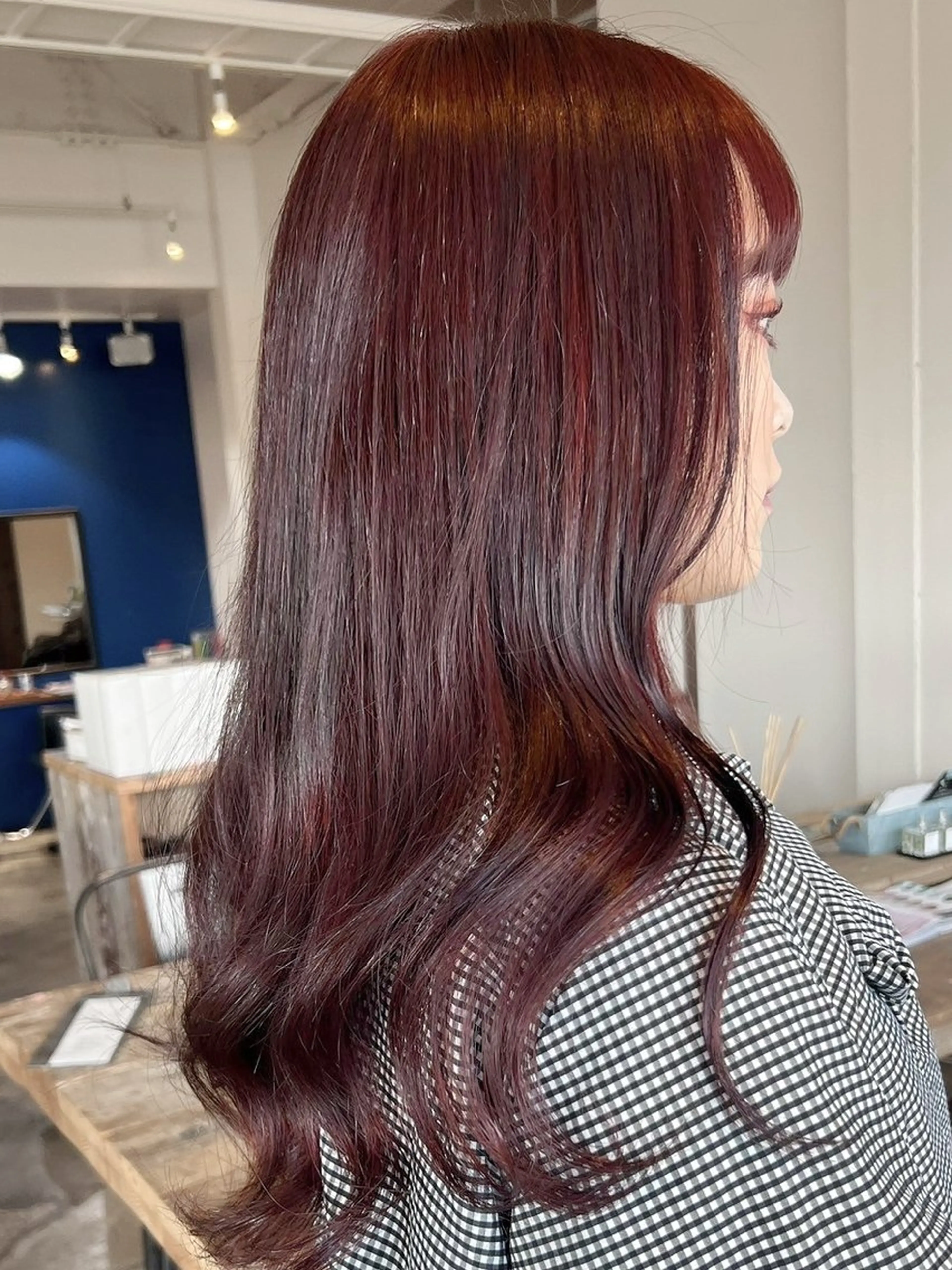 ロング カラー カット ヘアカラー トリートメント 岸下 理緒のヘアスタイル