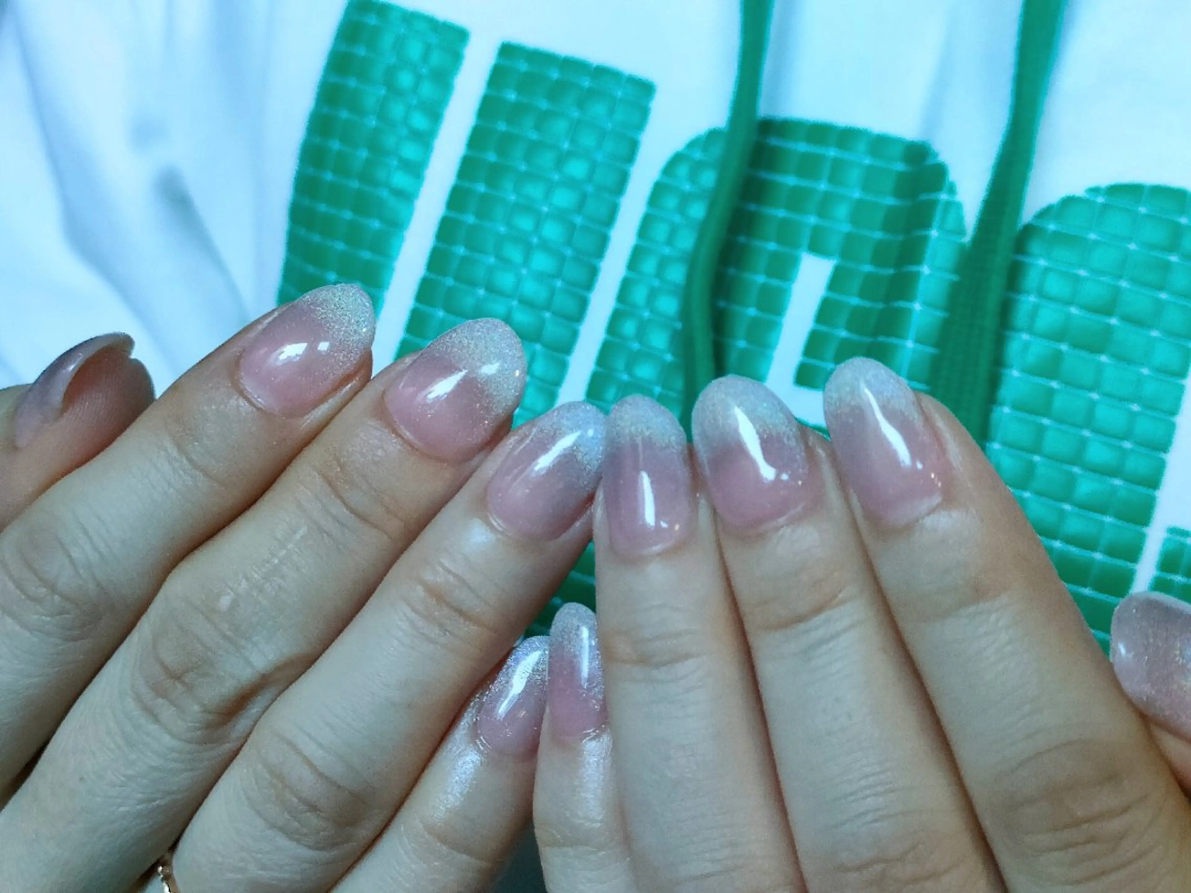 ネイル フレンチネイル ジェルネイル マグネットネイル マグネットフレンチ 持ち込み oir. nailsalonのネイルデザイン