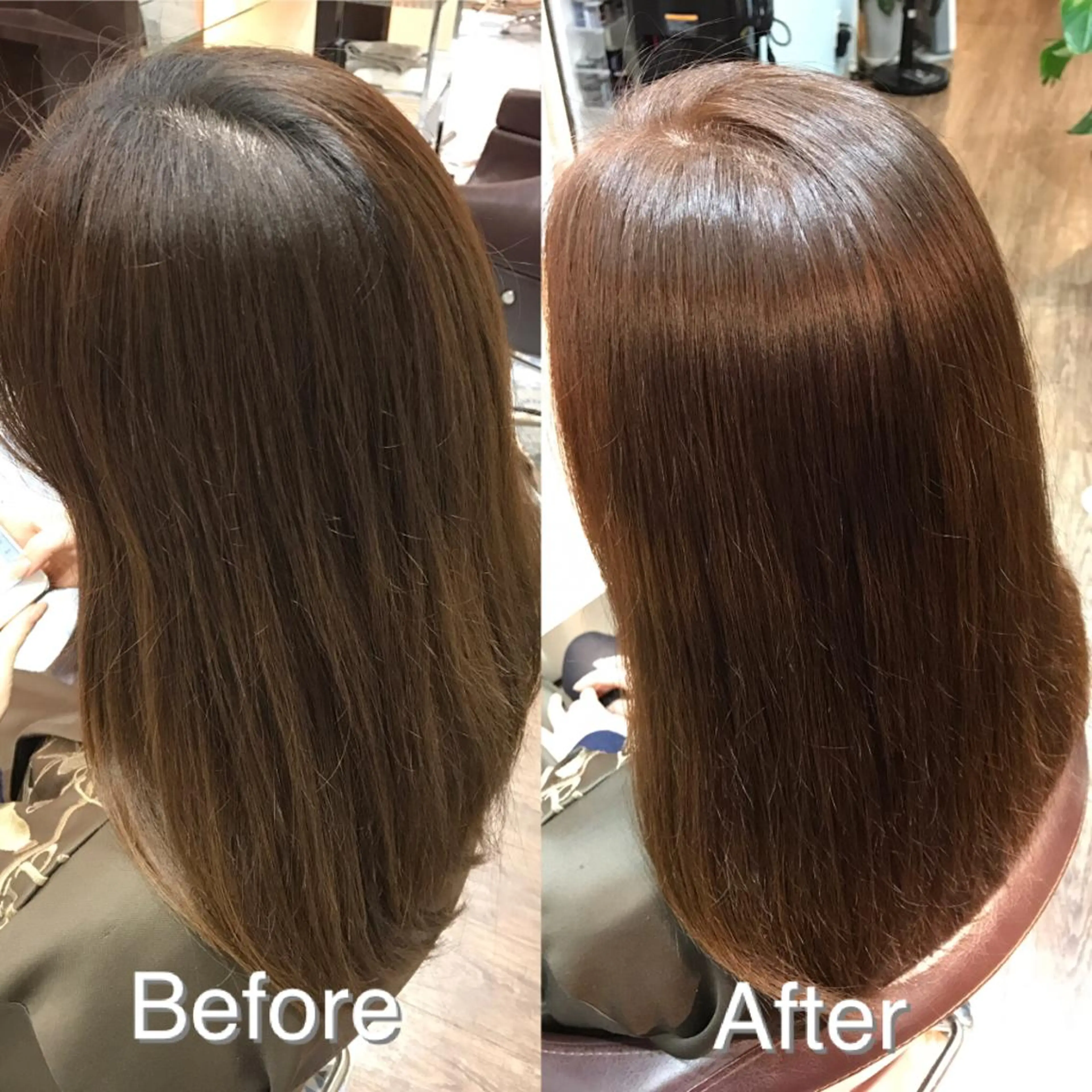 ミディアム カラー ベージュカラー 透明感カラー ピンクカラー ピンクベージュ CALON銀座　松田 力丸のヘアスタイル