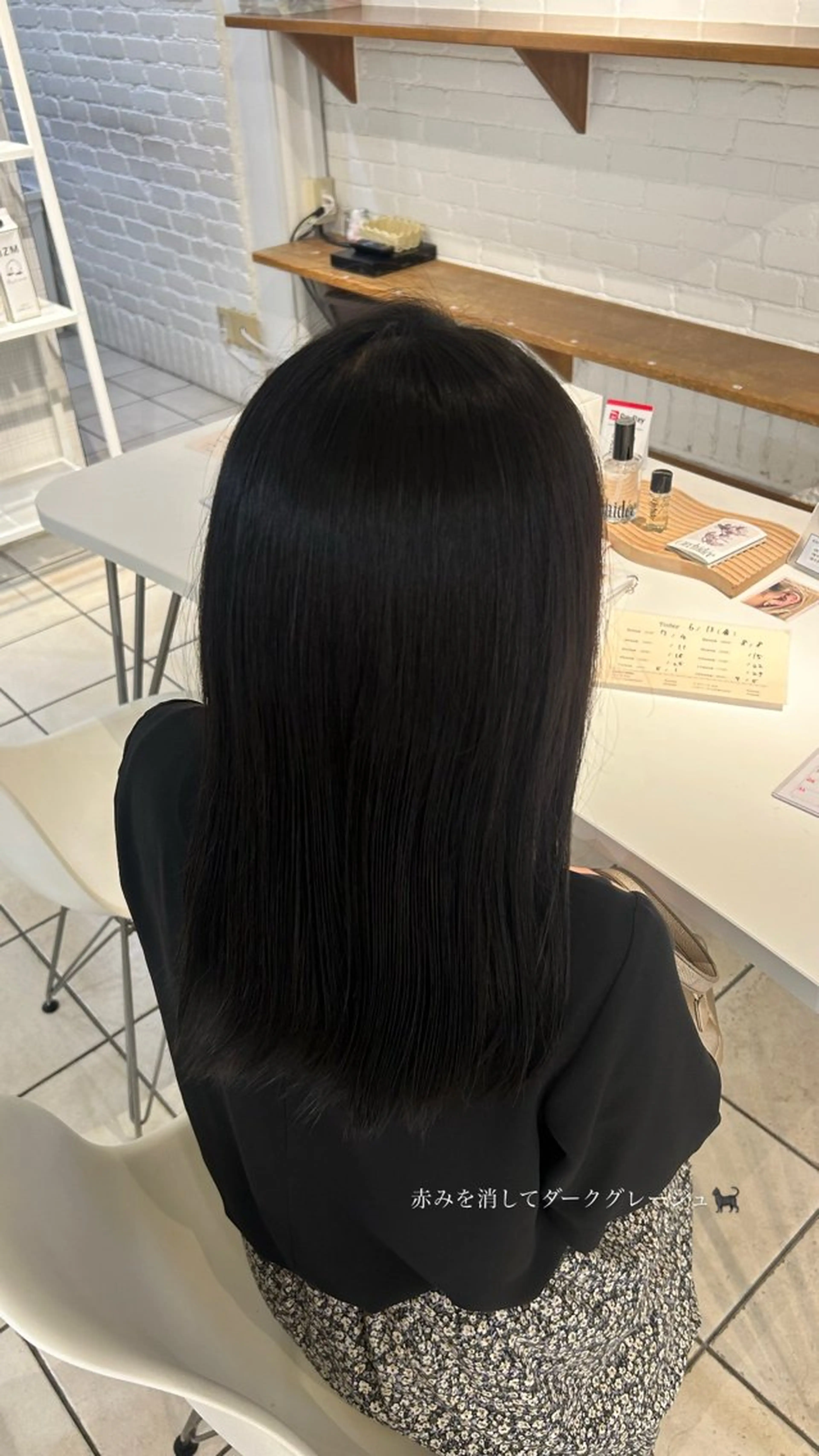 カラー ダークグレー ダークグレージュ グレージュ カット ヘアカラー nagisa 🌿のヘアスタイル