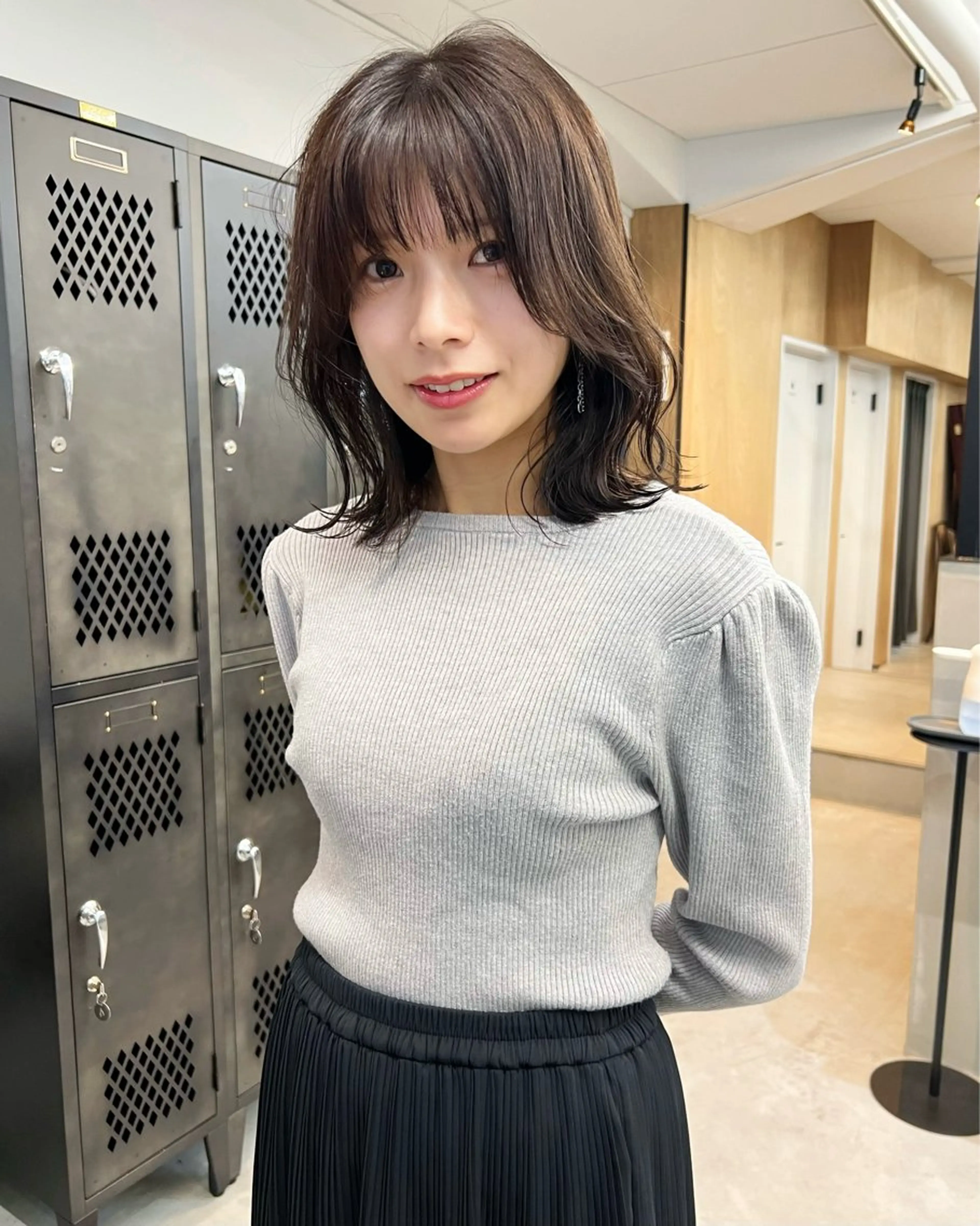 ミディアム カラー レイヤーカット カット ヘアカラー トリートメント 樫原裕二/レイヤー カット/透明感カラーのヘアスタイル