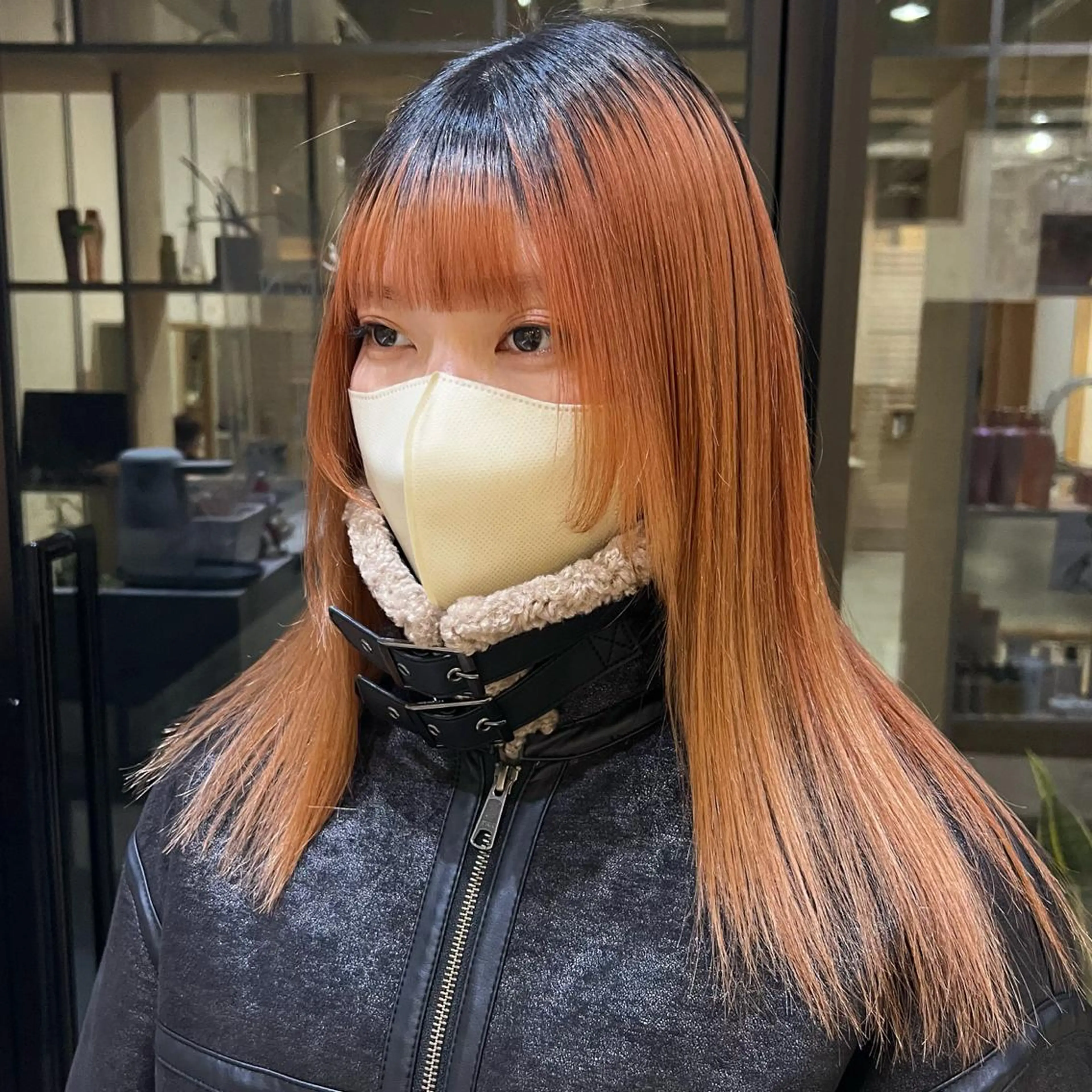 ロング 顔まわりレイヤー レイヤーカット 小顔カット/顔周り /メンズsaraのヘアスタイル