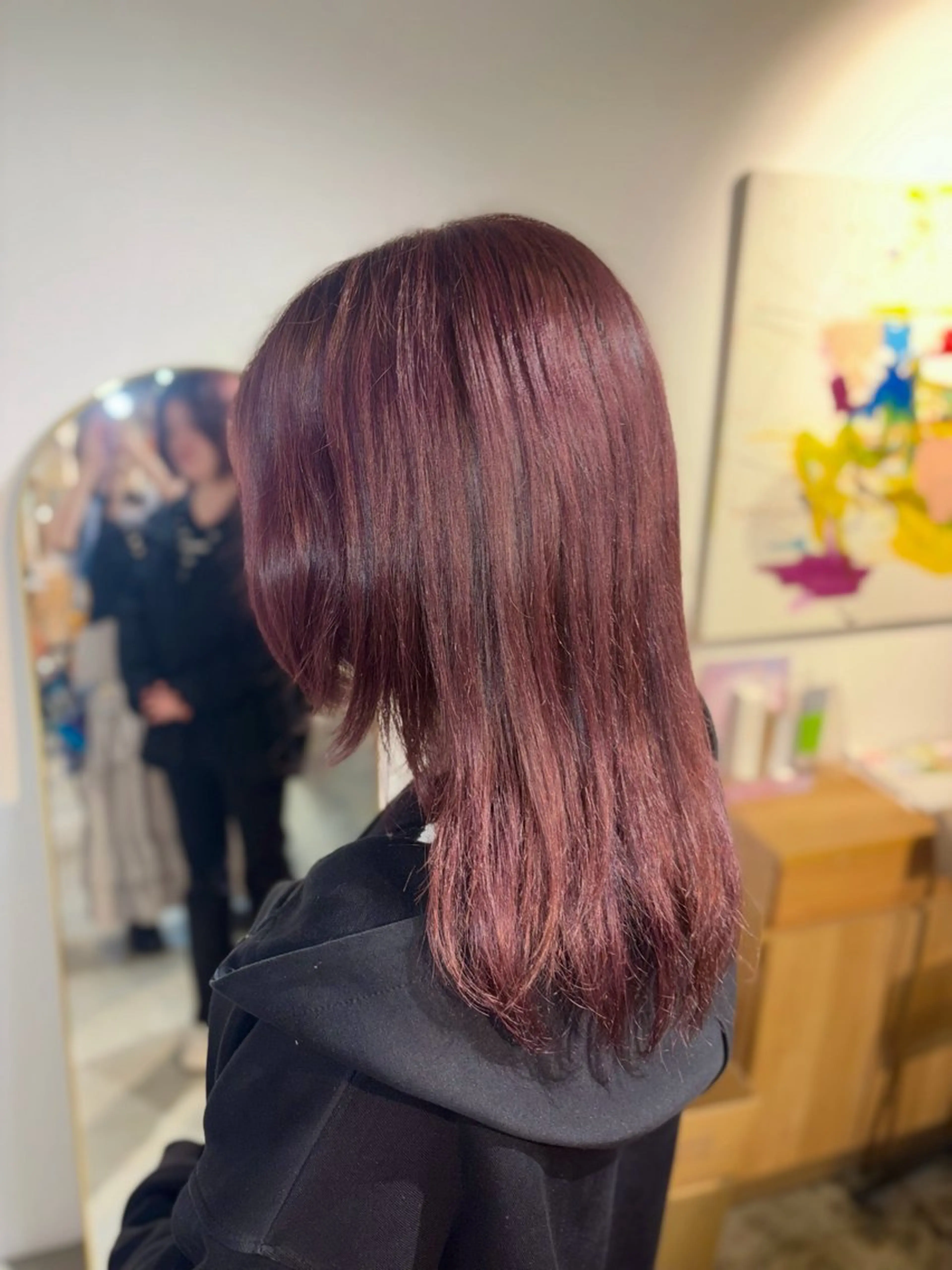 ロング カラー ケアカラー ラベンダーカラー ラベンダーピンク ピンクカラー トリートメント ヘアカラー トリートメント 🩵marina🩵 ~fan fun~のヘアスタイル